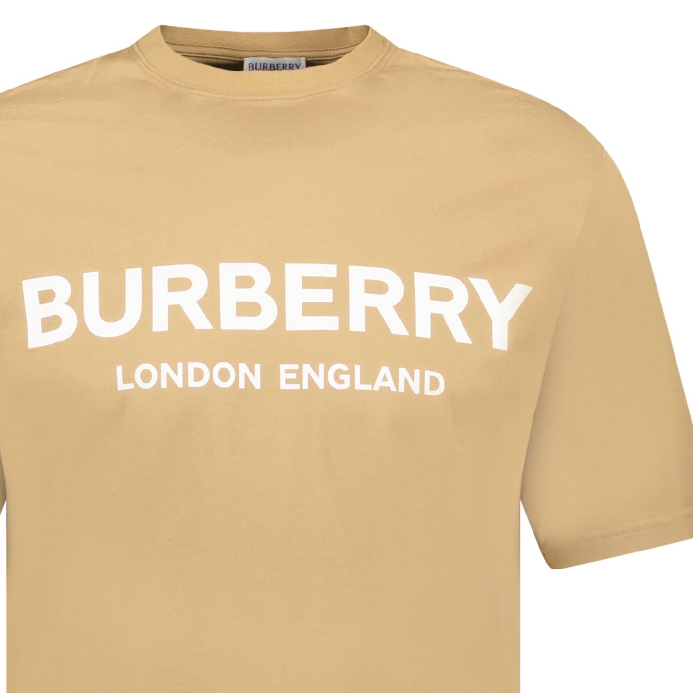 Burberry 'Ellison' London Logo Print T-Shirt Archive Beige