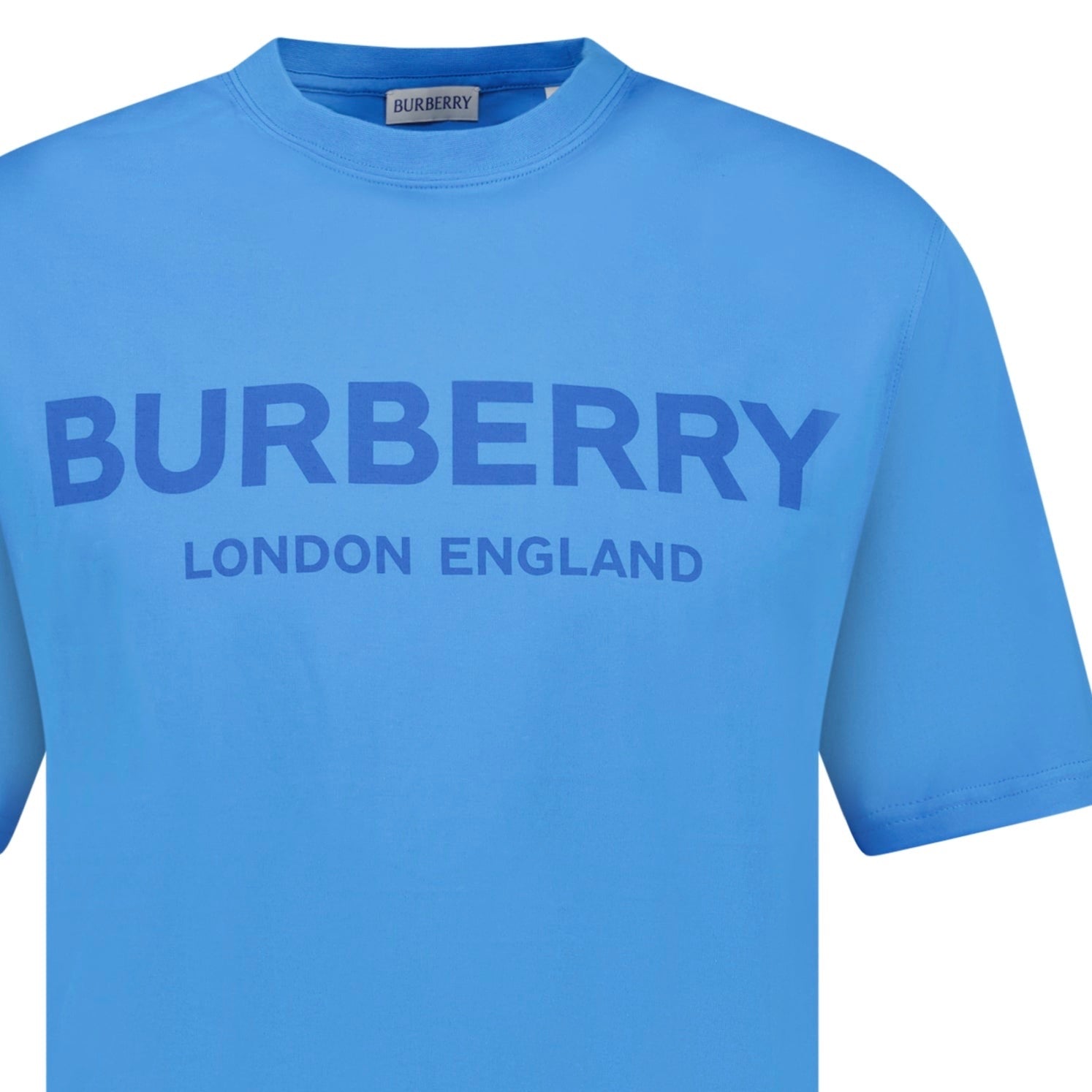 Burberry 'Ellison' London Logo Print T-Shirt Blue