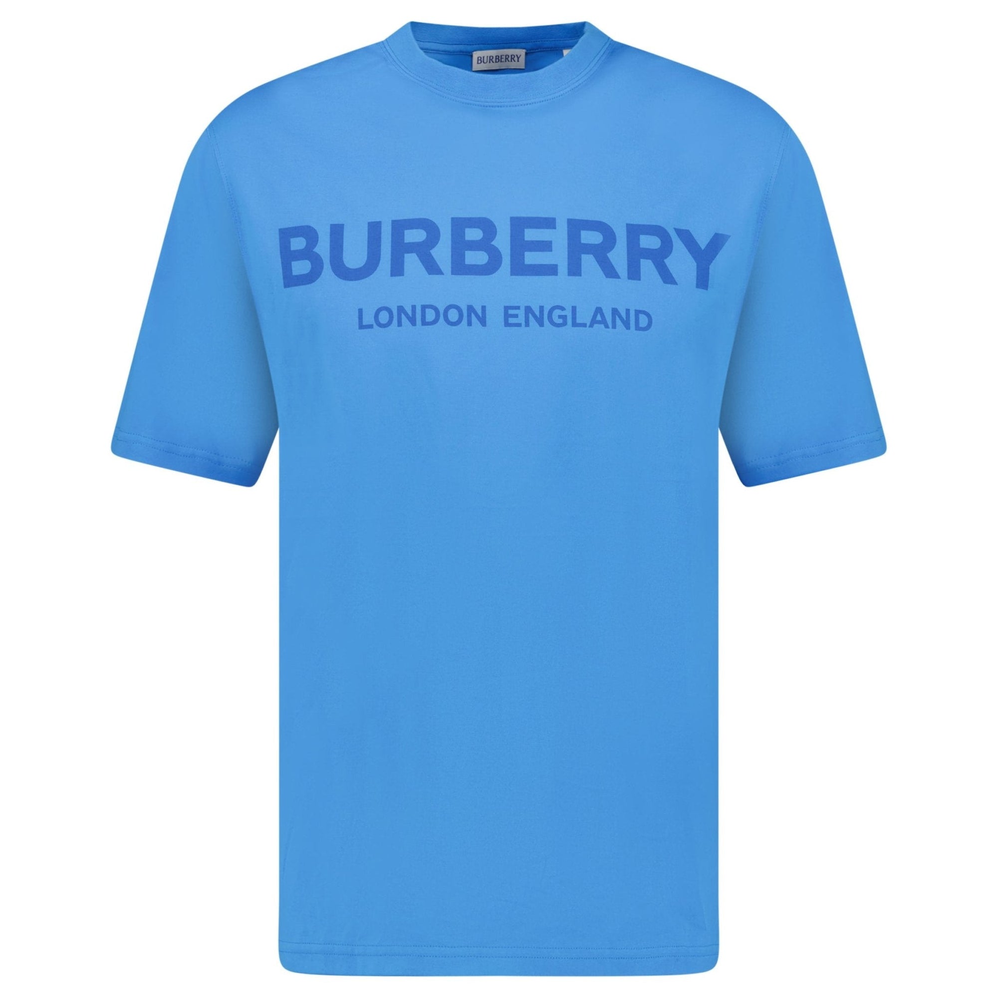 Burberry 'Ellison' London Logo Print T-Shirt Blue