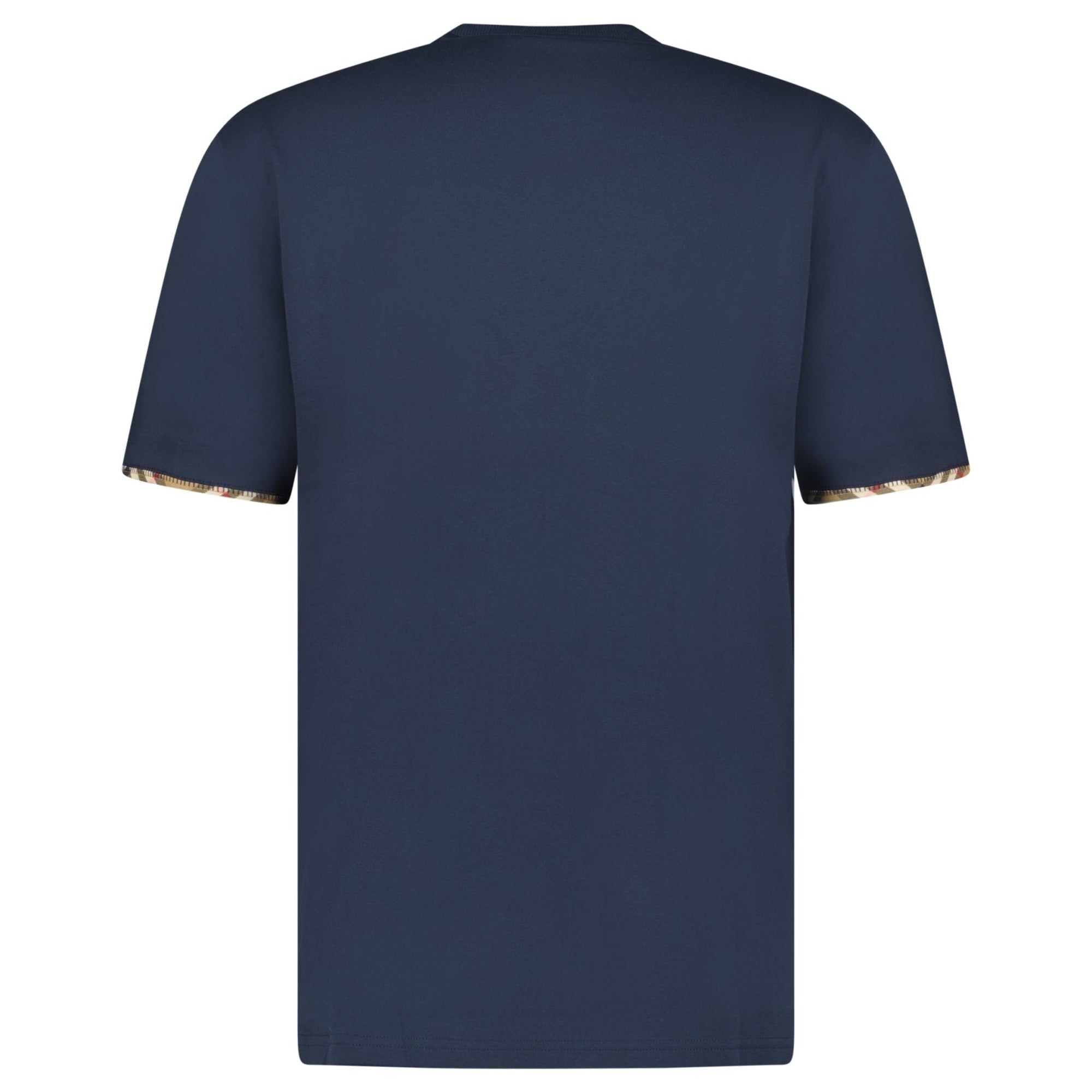 Burberry 'Ellison' Organic Cotton Check Sleeve Navy