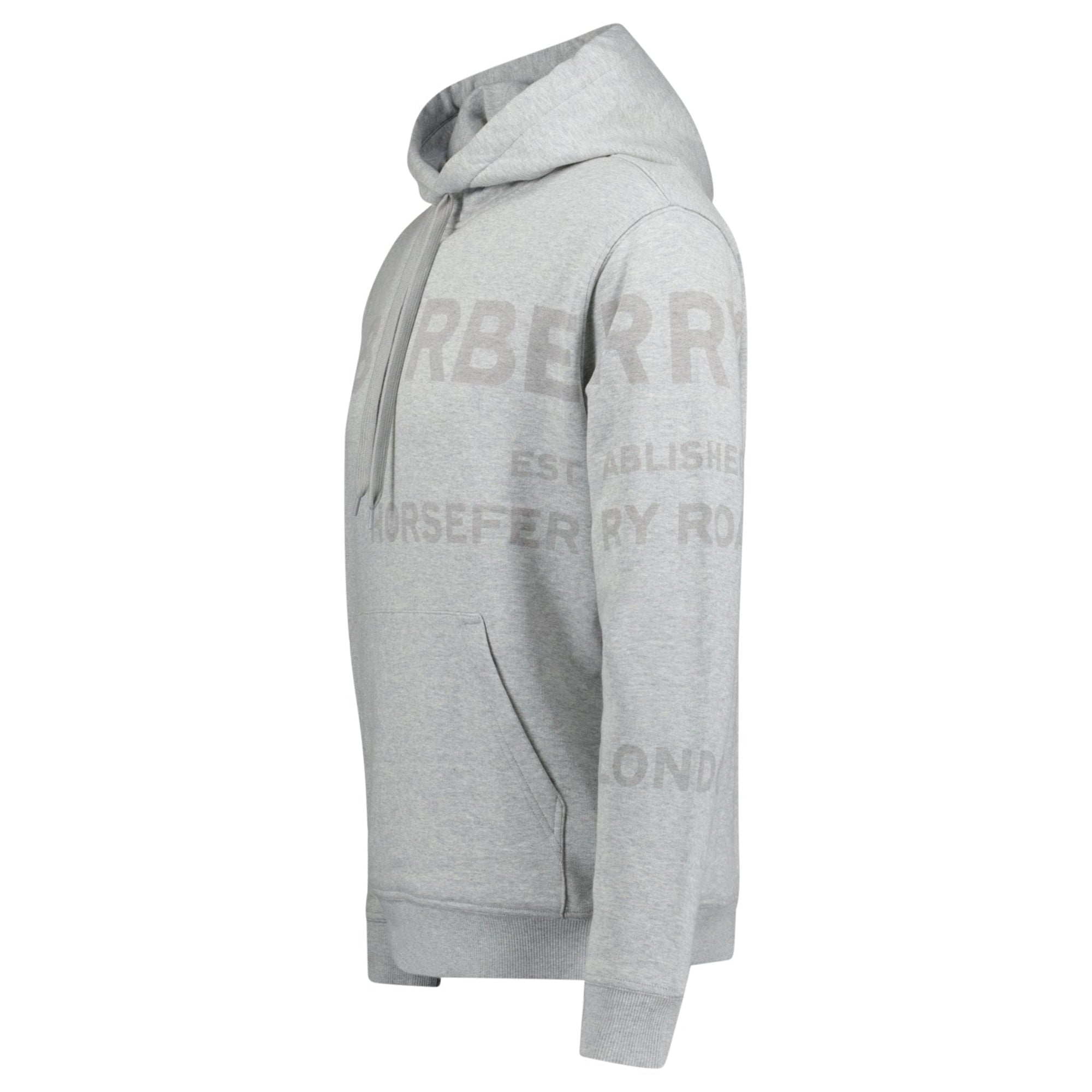Burberry 'Farley' Logo Print Hooded Sweatshirt Grey