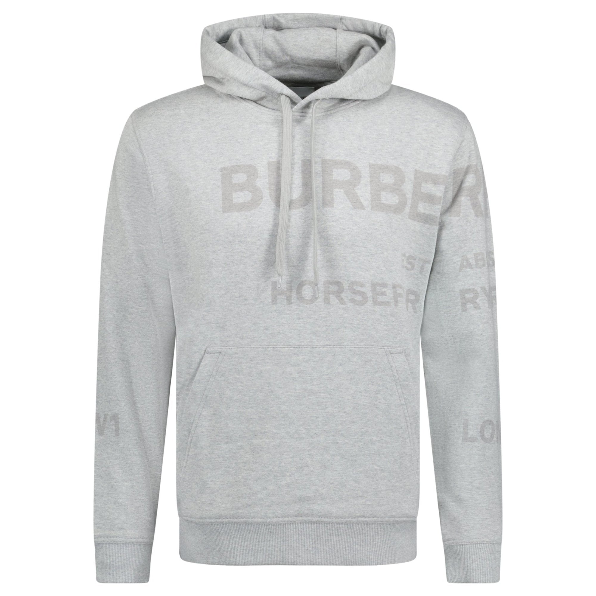Burberry 'Farley' Logo Print Hooded Sweatshirt Grey