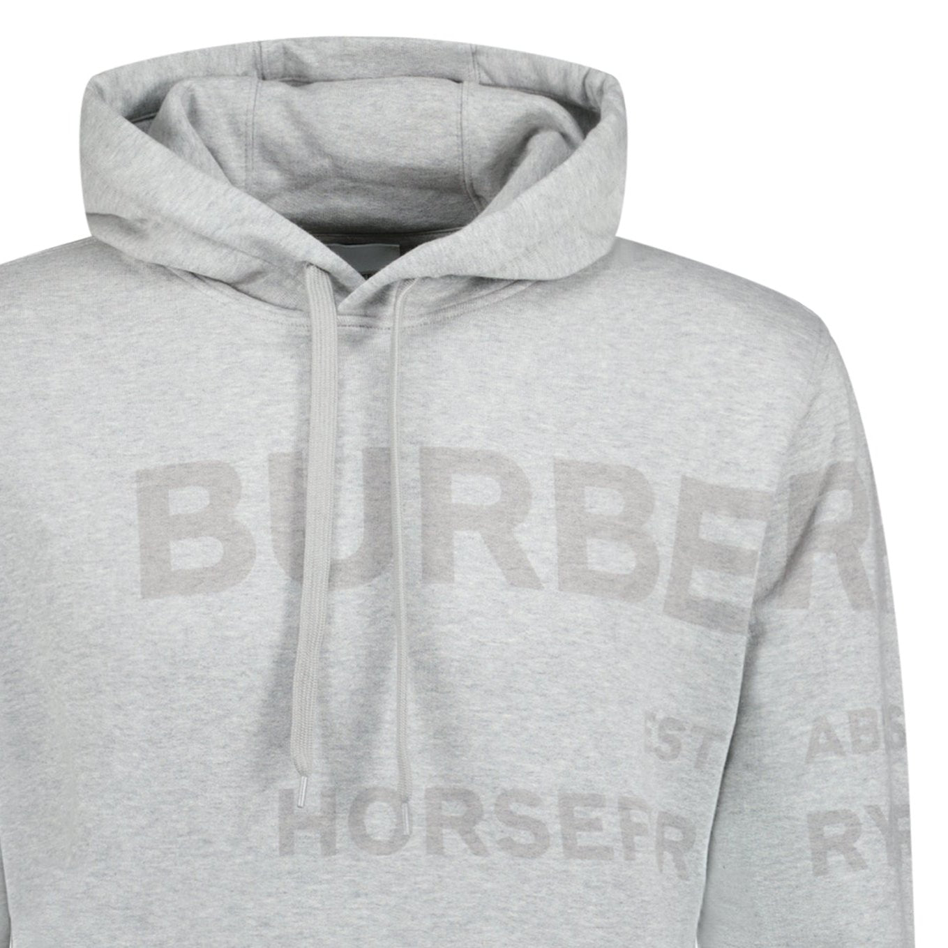 Burberry 'Farley' Logo Print Hooded Sweatshirt Grey