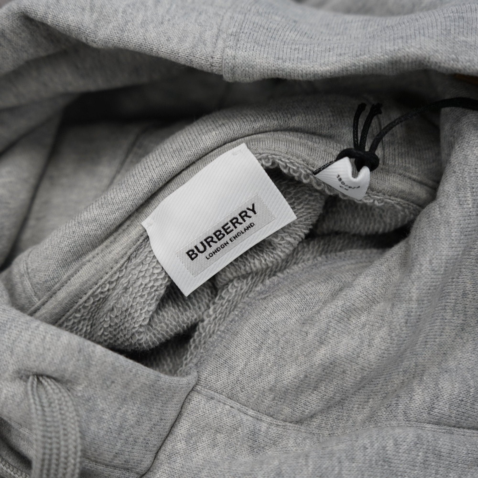Burberry 'Farley' Logo Print Hooded Sweatshirt Grey