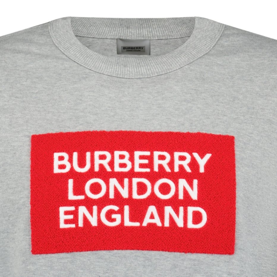 Burberry 'Fawson' Print Cotton Sweatshirt Grey