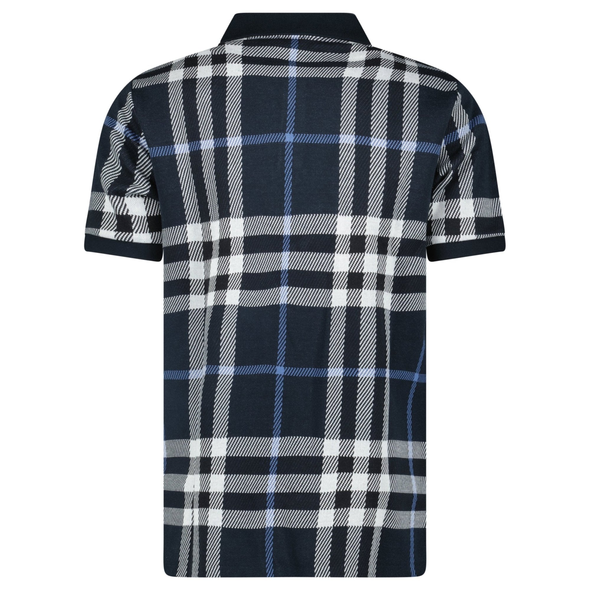 Burberry 'Ferry' Check Cotton Polo Navy
