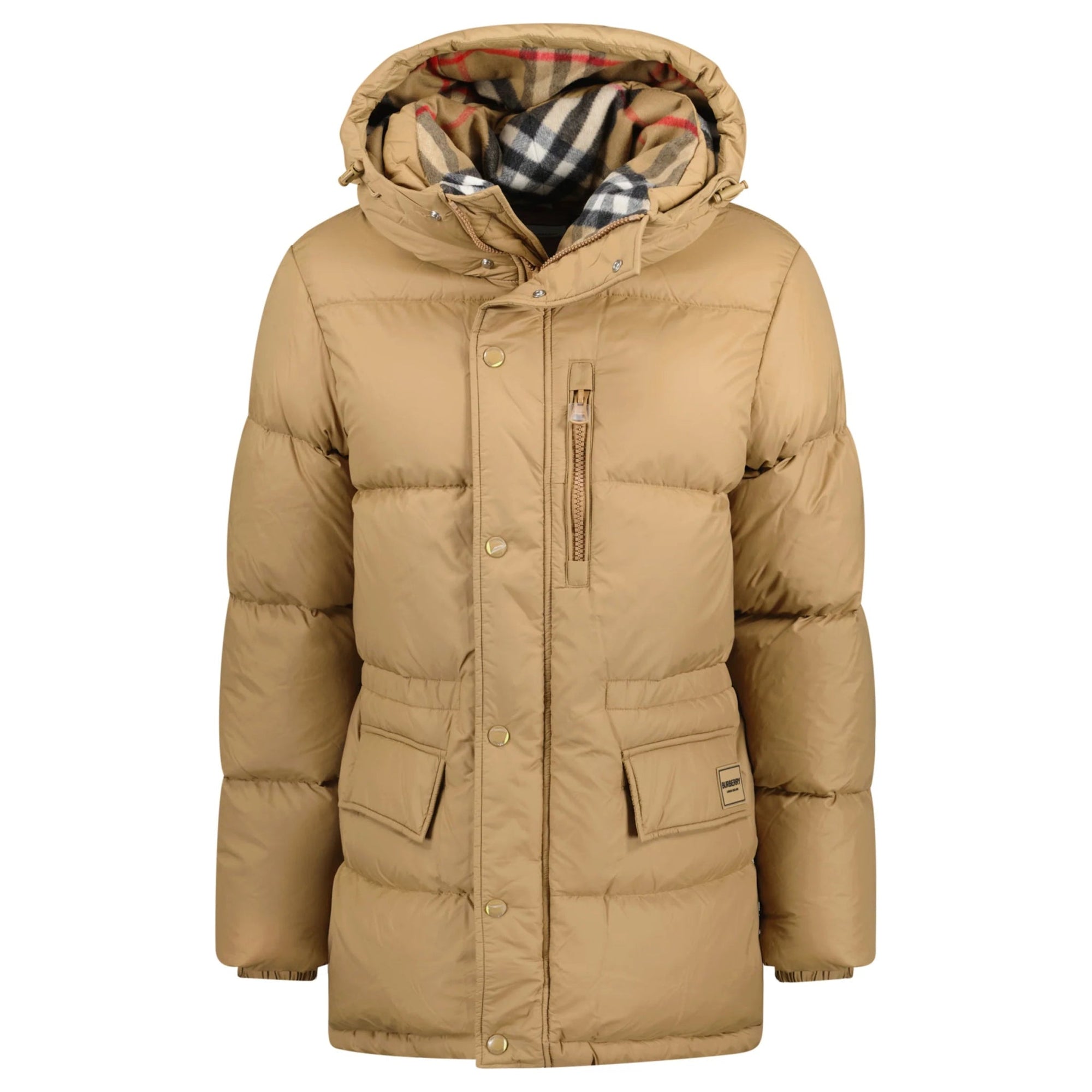 Burberry Haworth Mid Length Down Puffer Jacket Beige