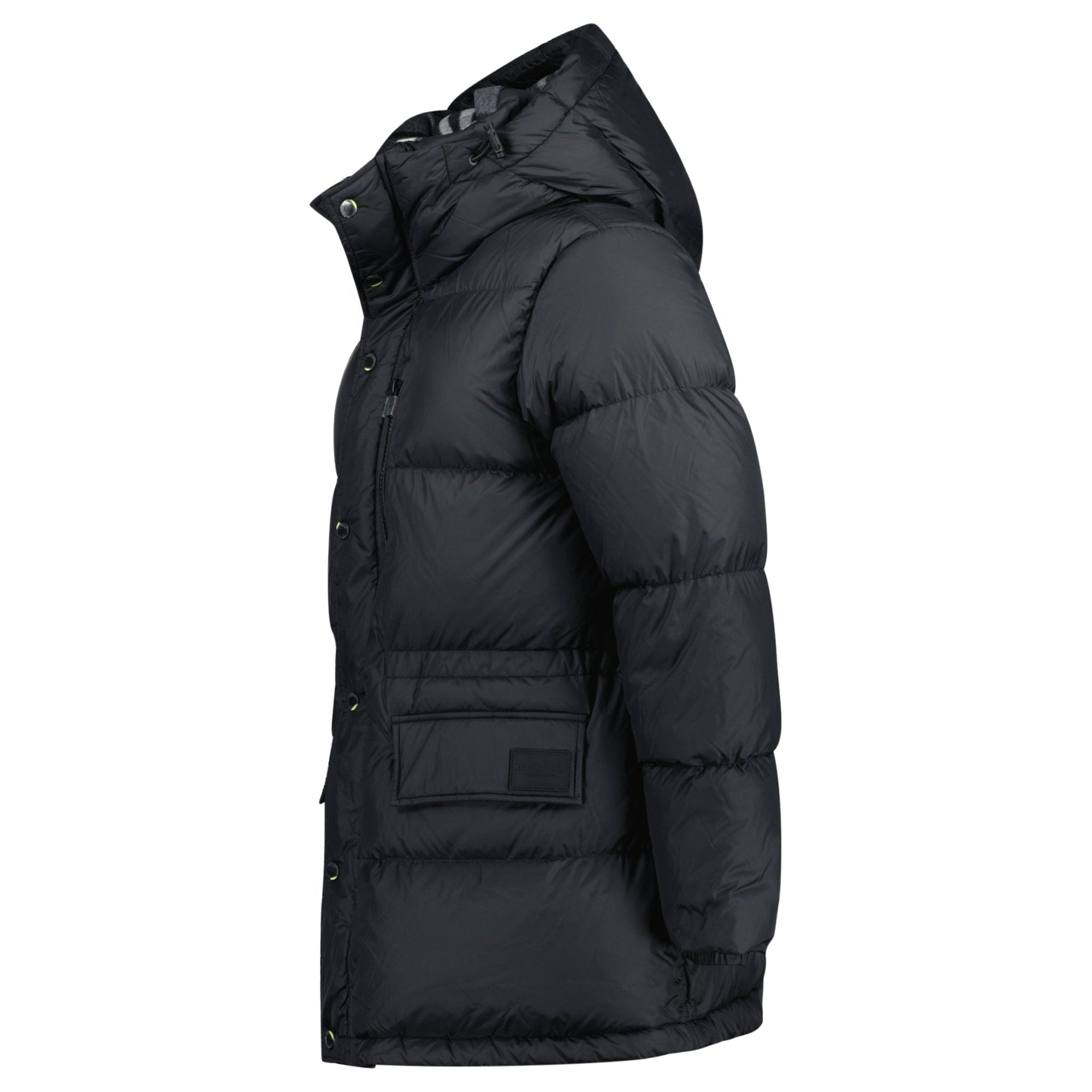 Burberry Haworth Mid Length Down Puffer Jacket Black