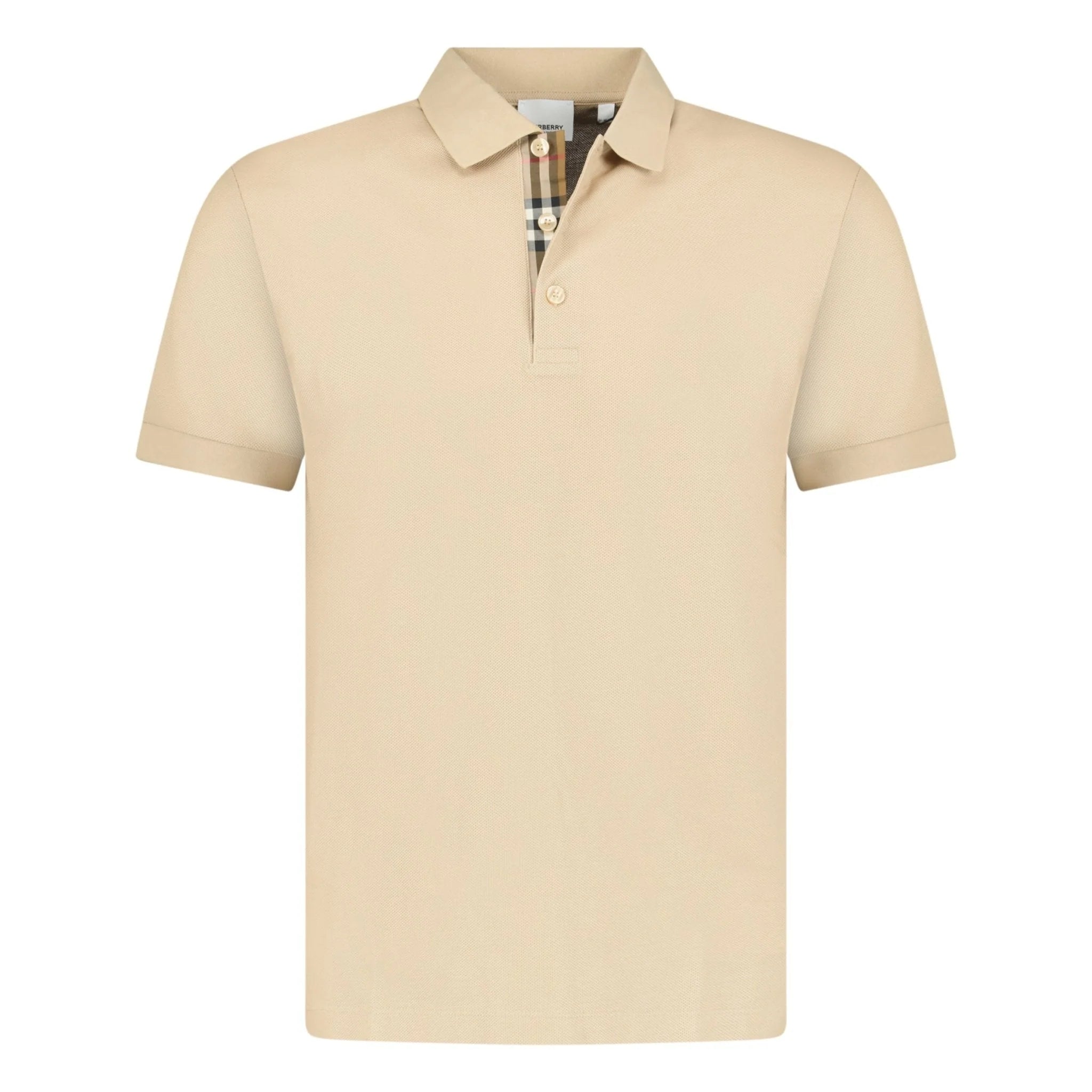 Burberry 'Hartford' Check Placket Polo Beige