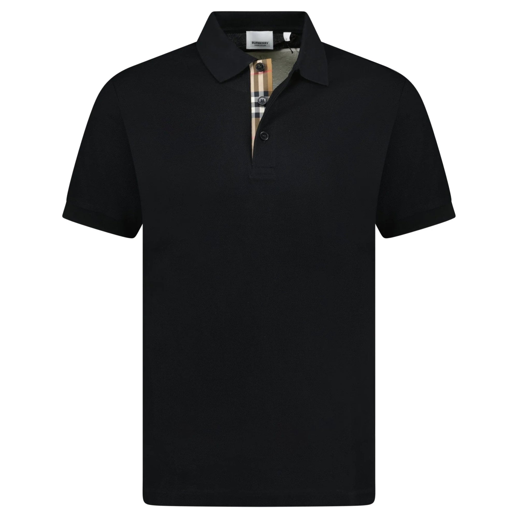 Burberry 'Hartford' Check Placket Polo Black