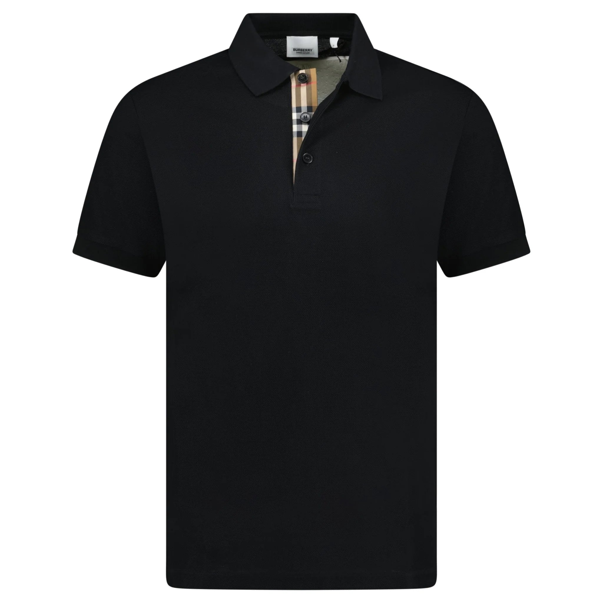Burberry 'Hartford' Check Placket Polo Black