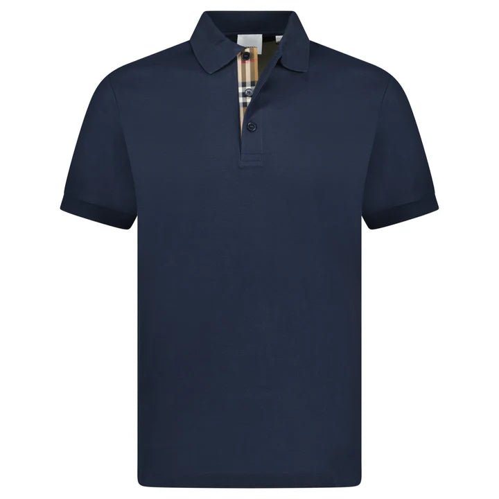 Burberry 'Hartford' Check Placket Polo Navy