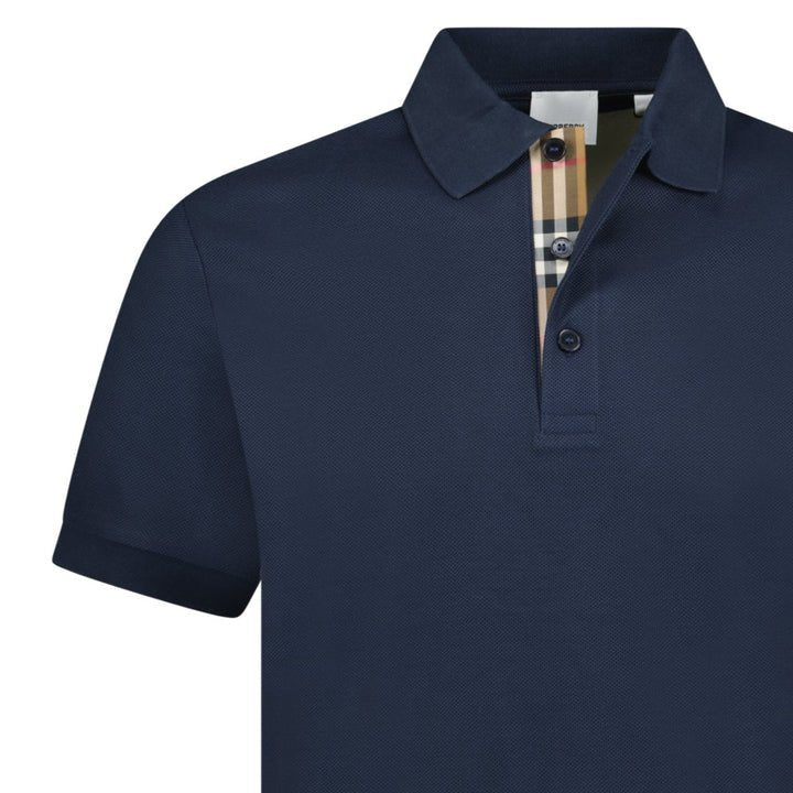 Burberry 'Hartford' Check Placket Polo Navy