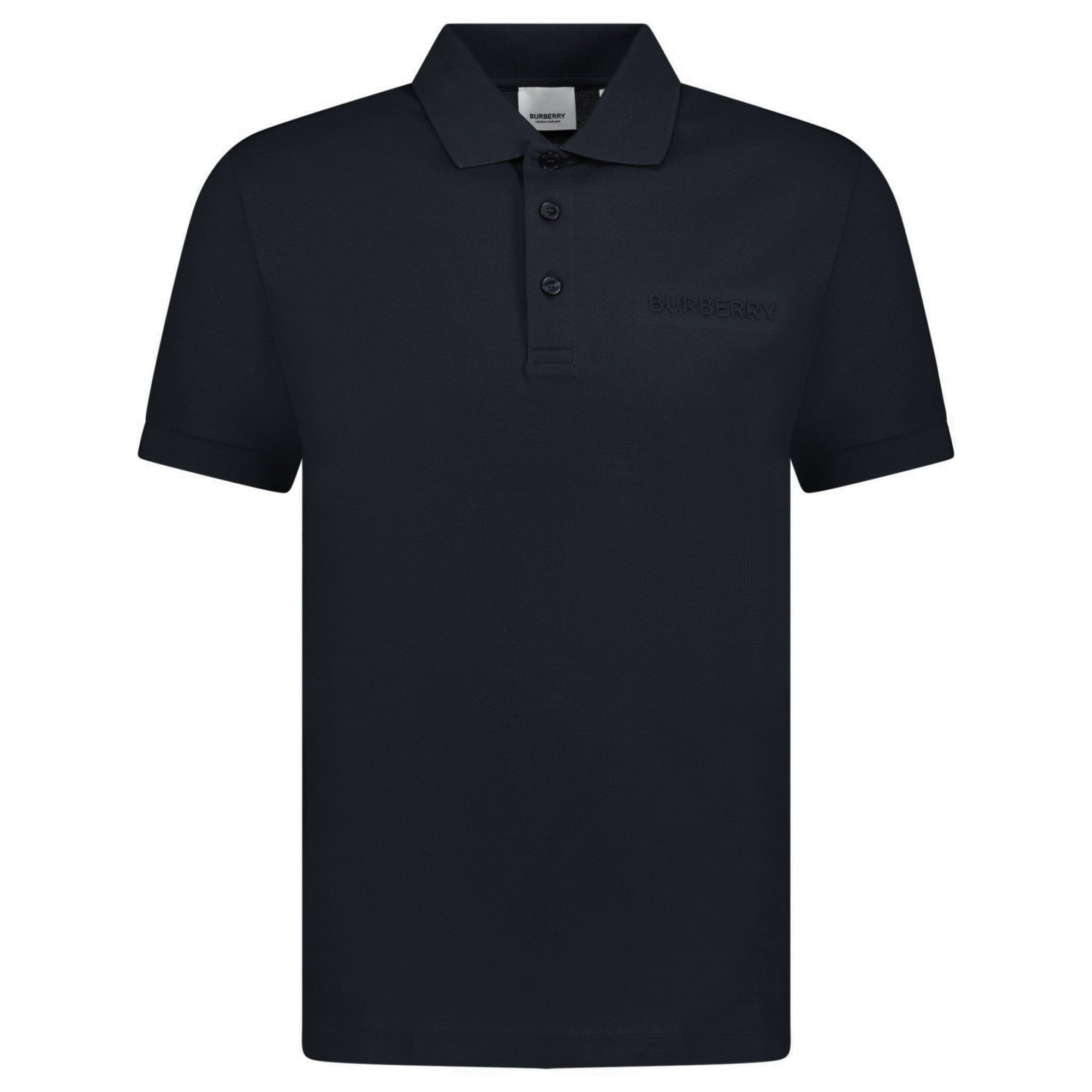 Burberry 'Hartford' Embossed Logo Polo Black