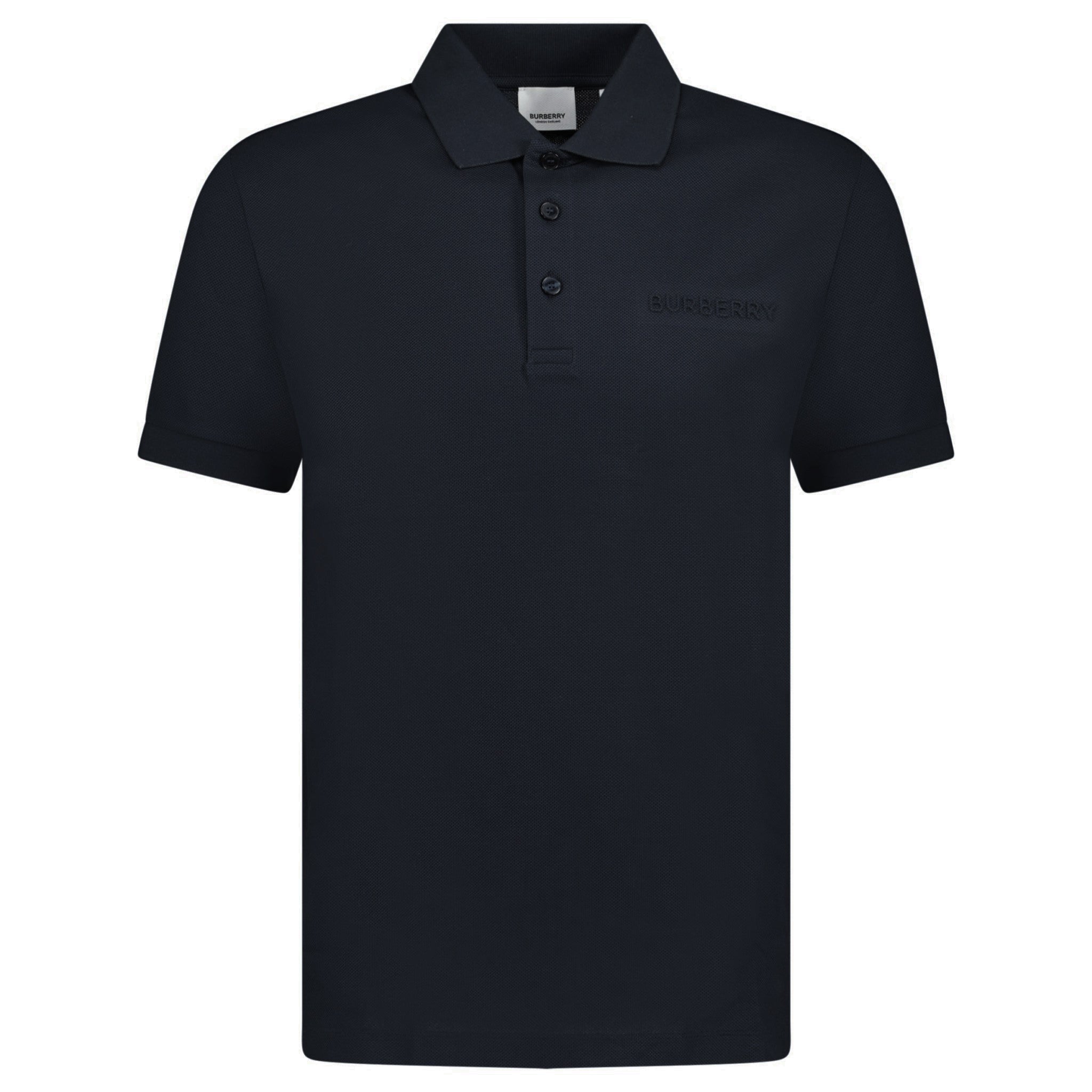Burberry 'Hartford' Embossed Logo Polo Black