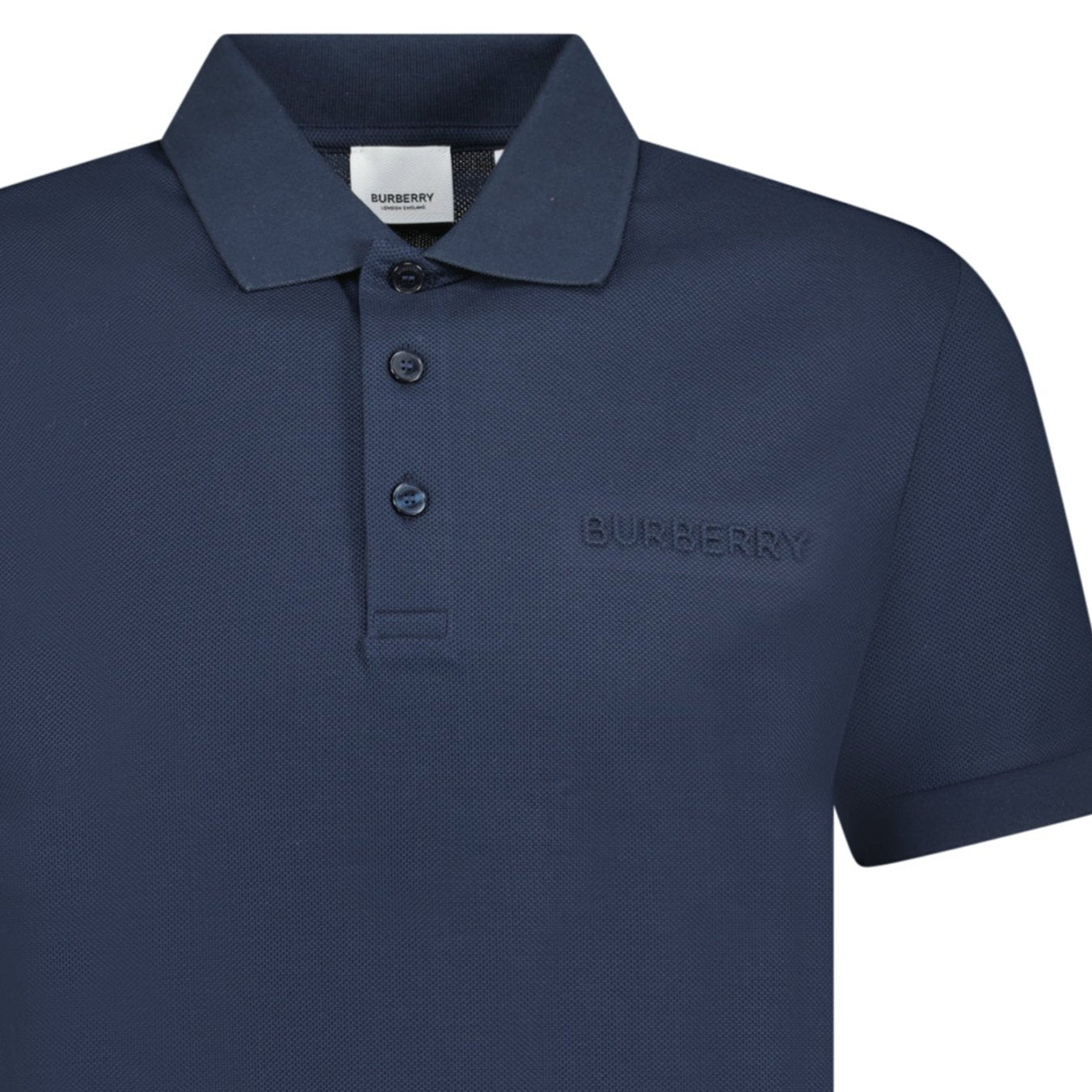 Burberry 'Hartford' Embossed Logo Polo Navy