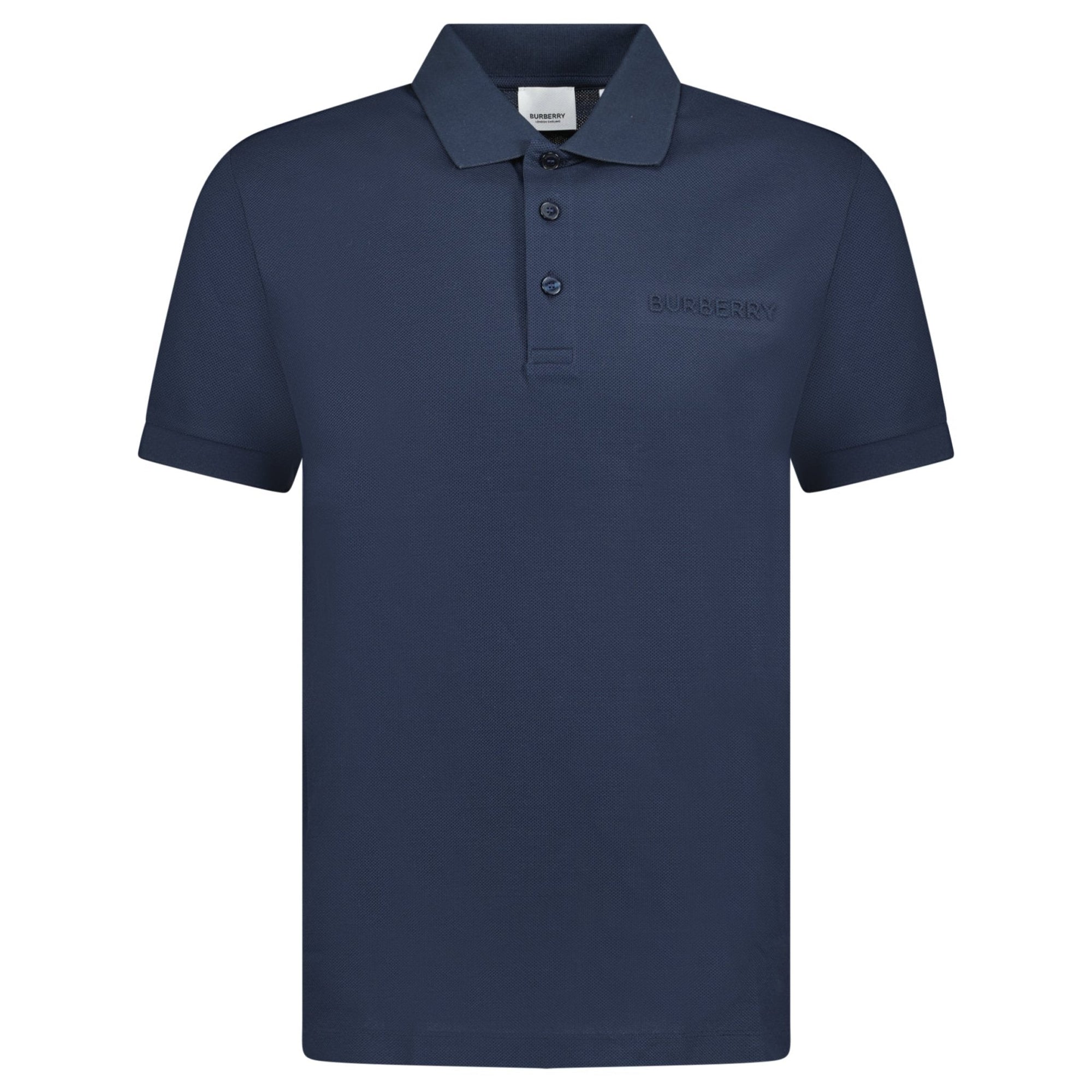 Burberry 'Hartford' Embossed Logo Polo Navy
