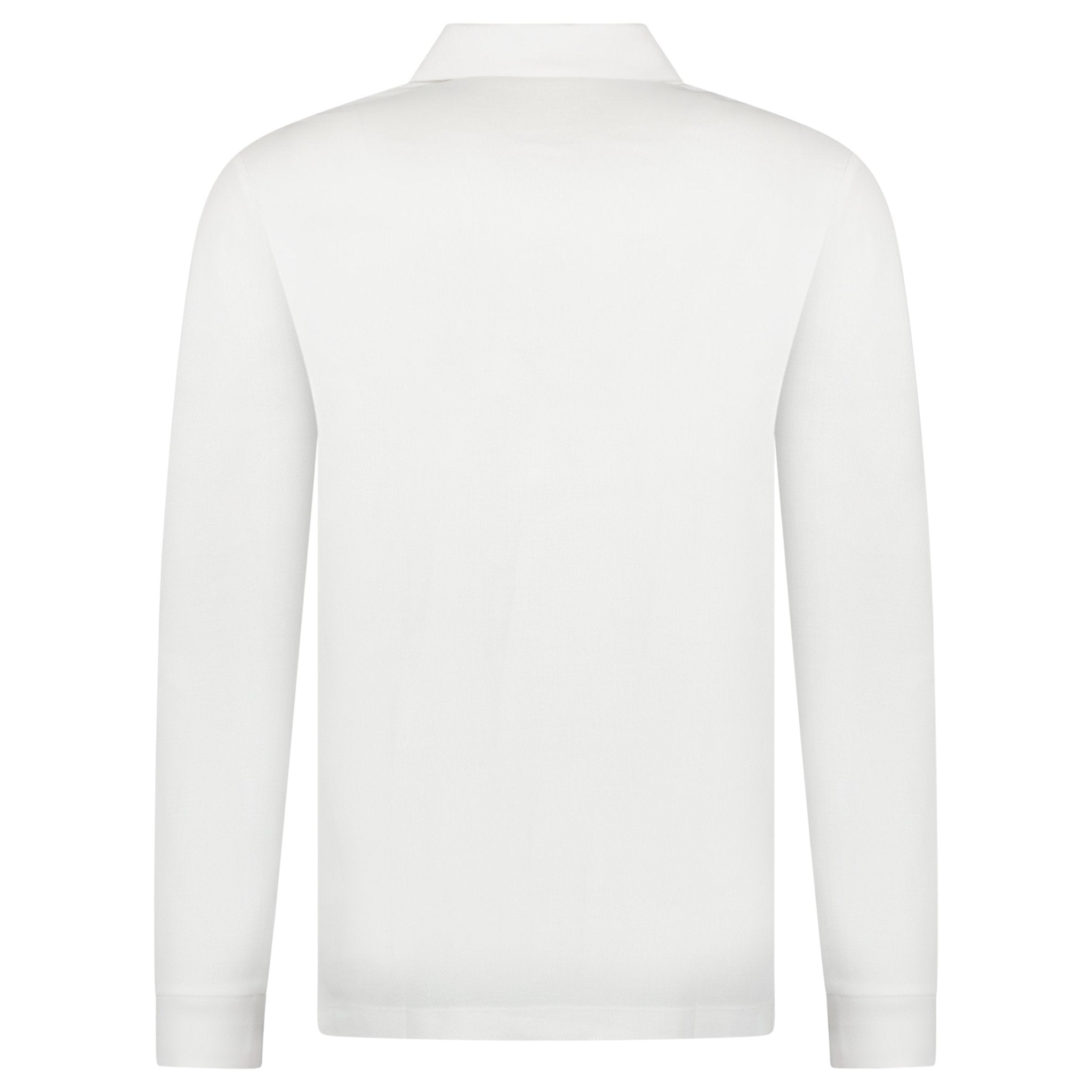 Burberry 'Hartford' Long Sleeved Check Placket Polo-Shirt White