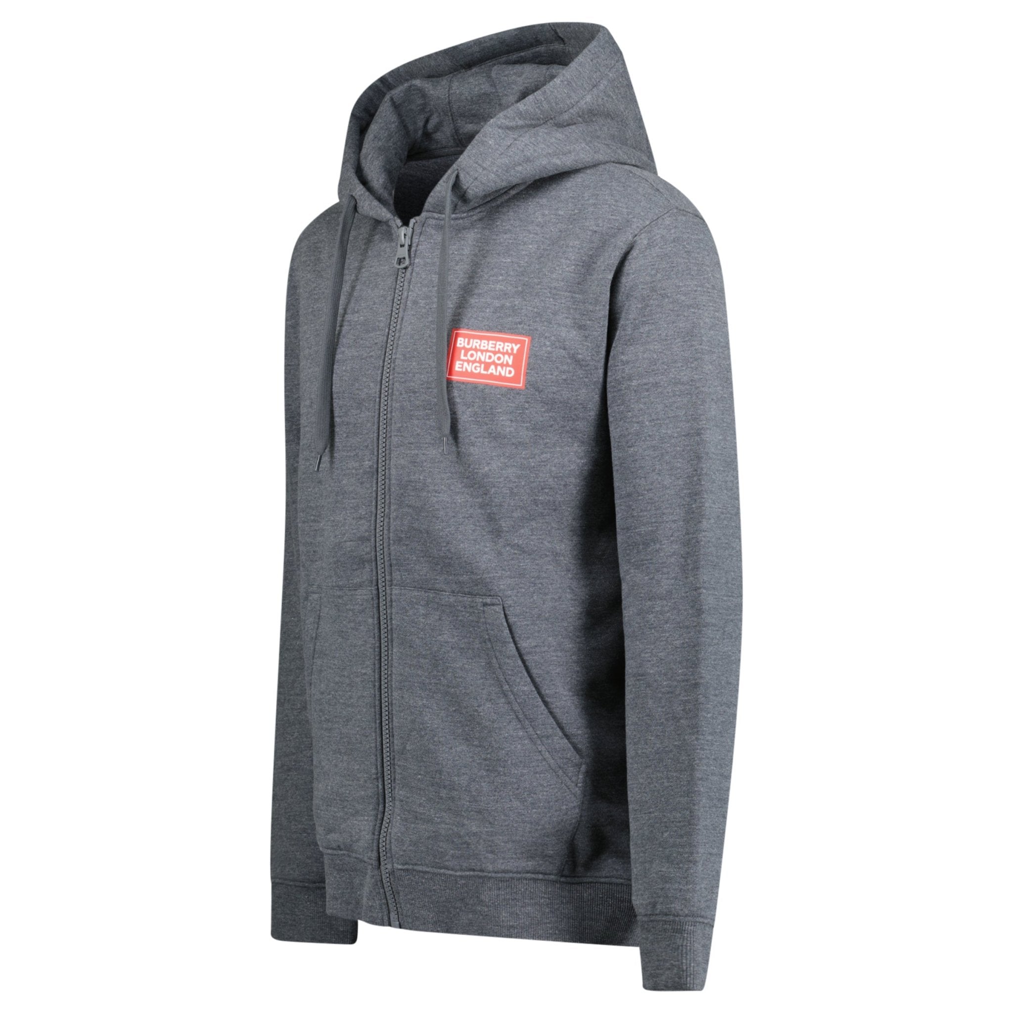 Burberry 'Hove' Logo Hoodie Zip Sweatshirt Grey