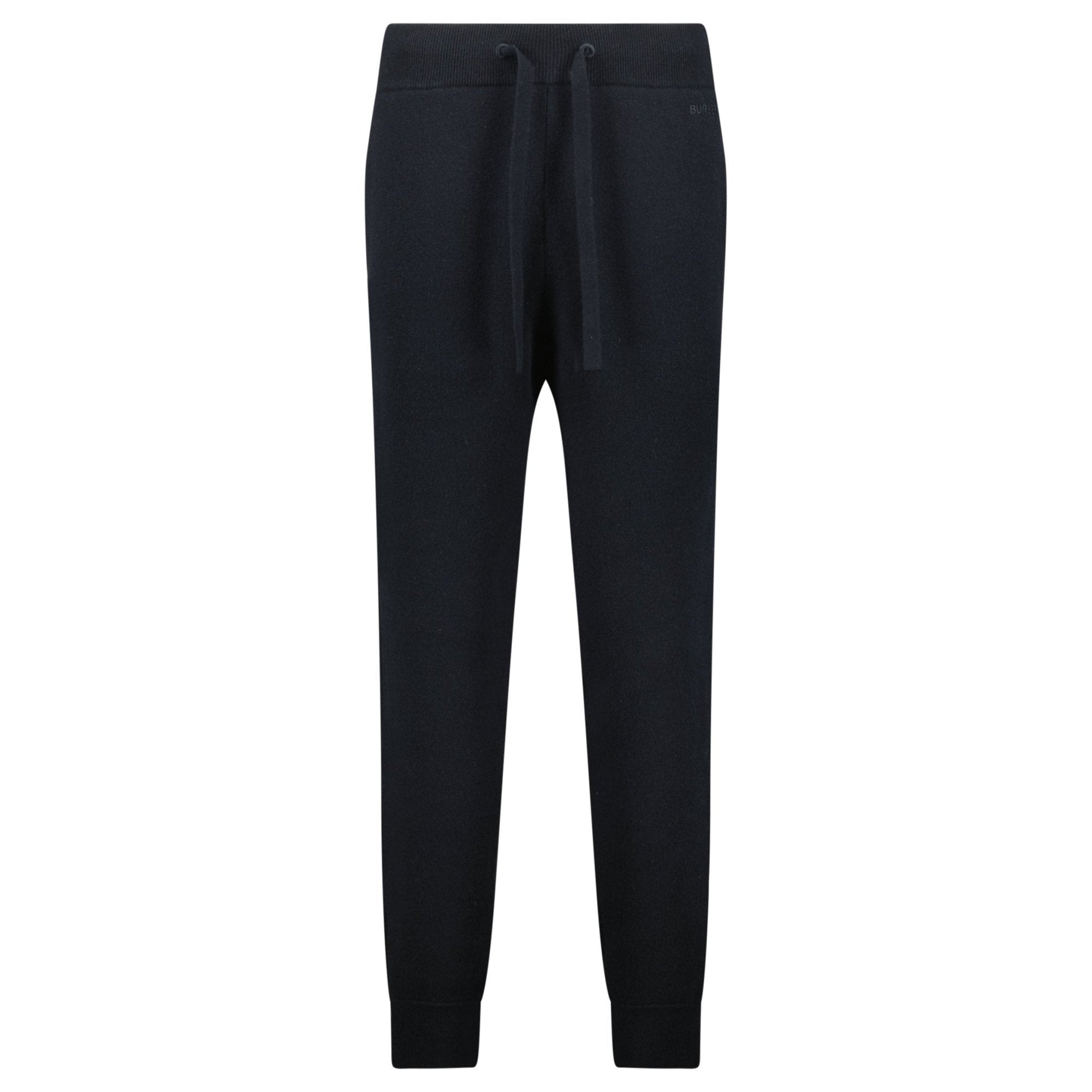 Burberry 'Hunton' Knitted Cuffed Cashmere Sweatpants Black