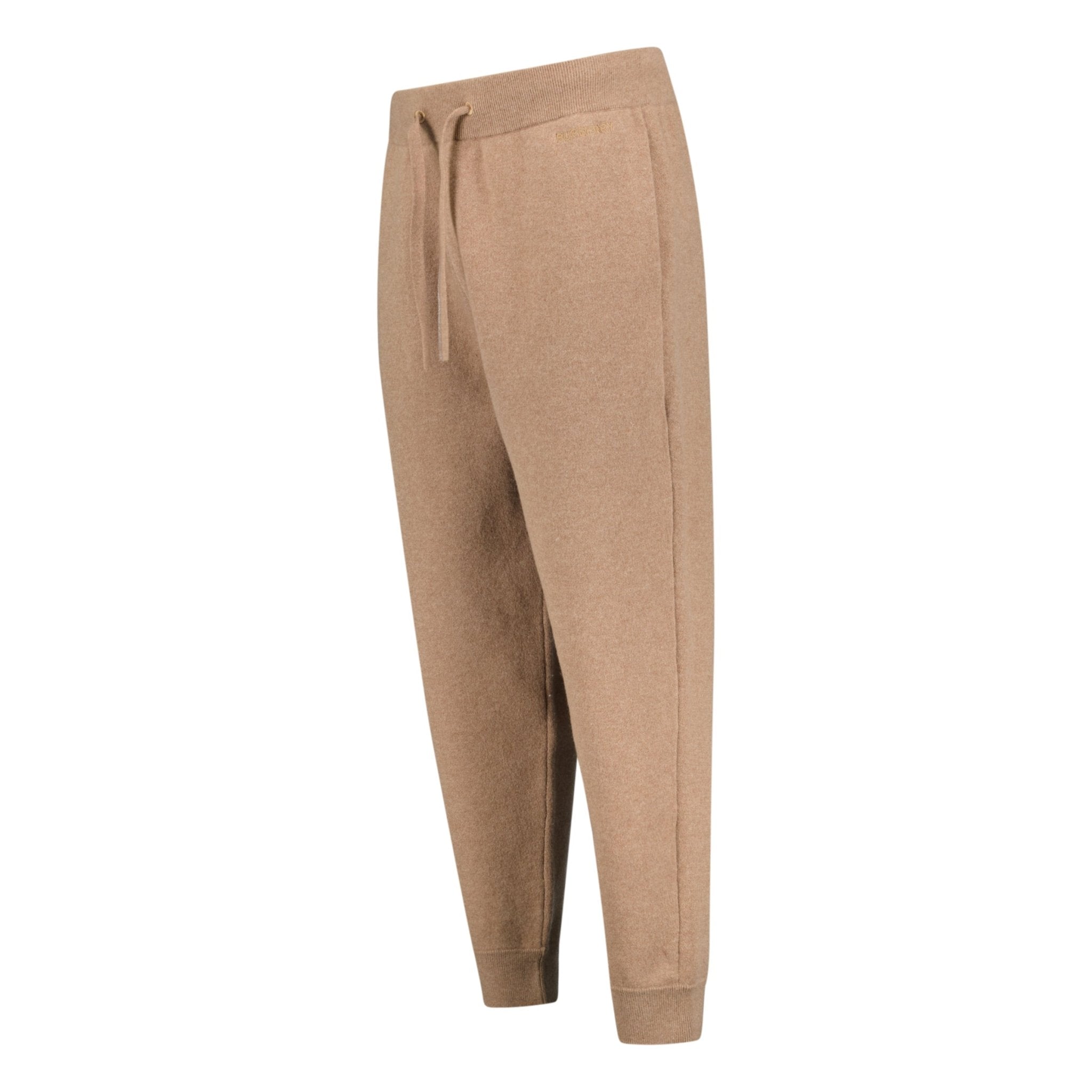 Burberry 'Hunton' Knitted Cuffed Cashmere Sweatpants Camel