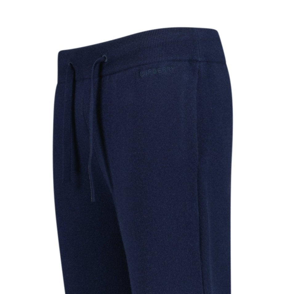 Burberry 'Hunton' Knitted Cuffed Cashmere Sweatpants Navy