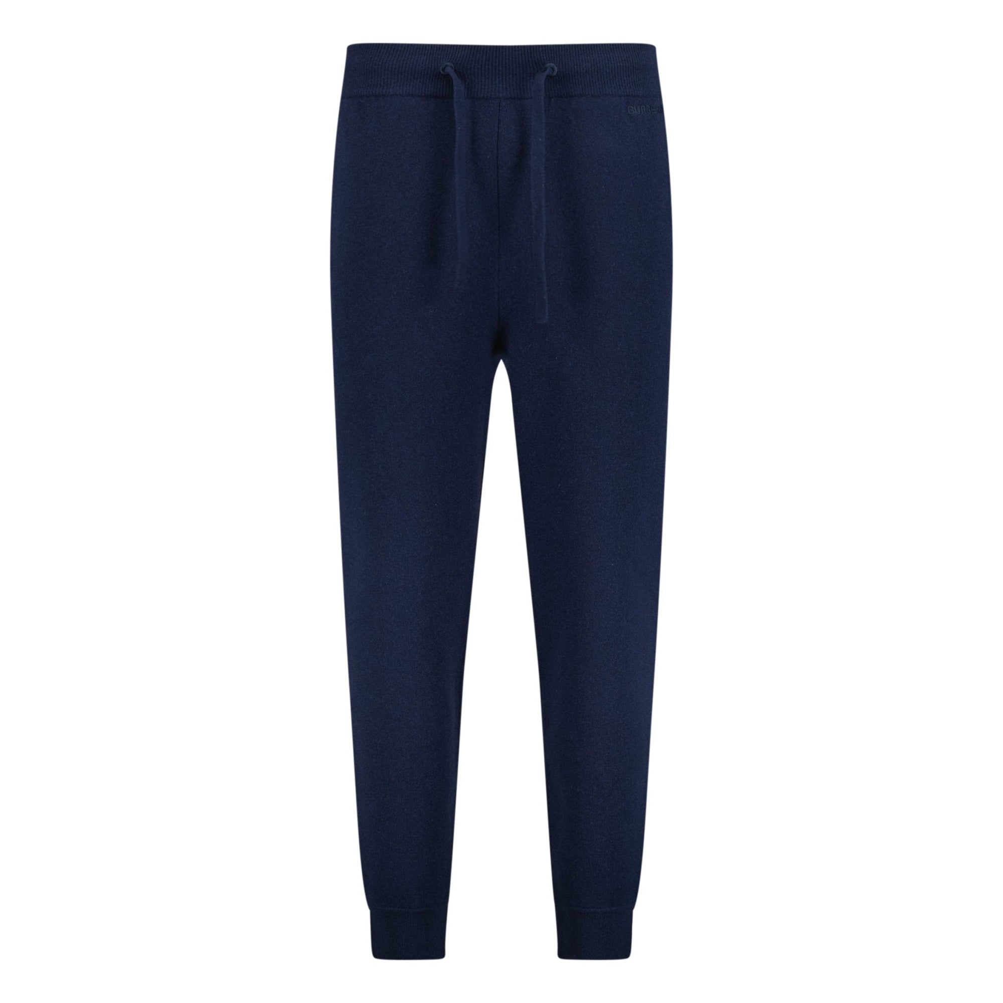 Burberry 'Hunton' Knitted Cuffed Cashmere Sweatpants Navy