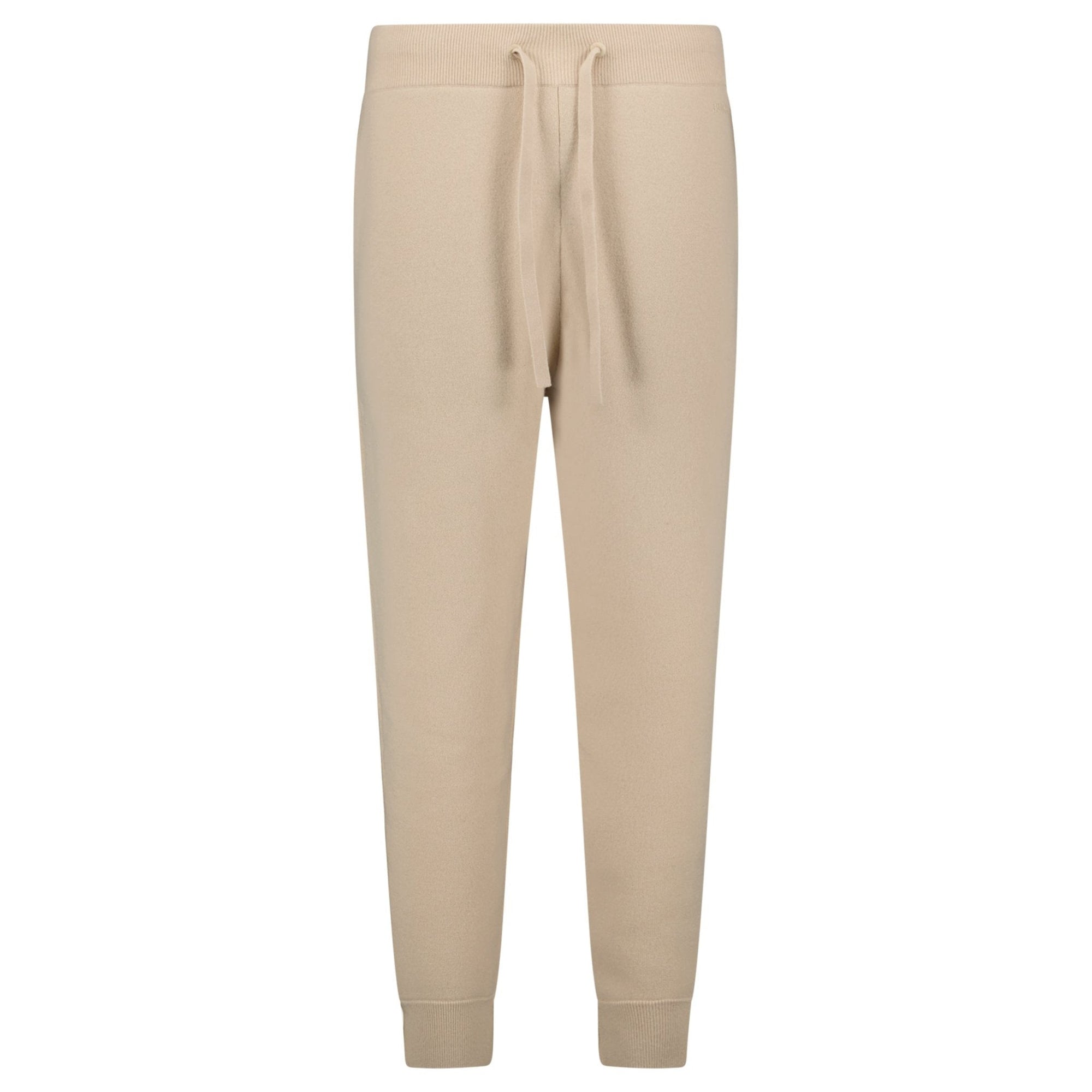 Burberry 'Hunton' Knitted Cuffed Cashmere Sweatpants Soft Fawn Beige