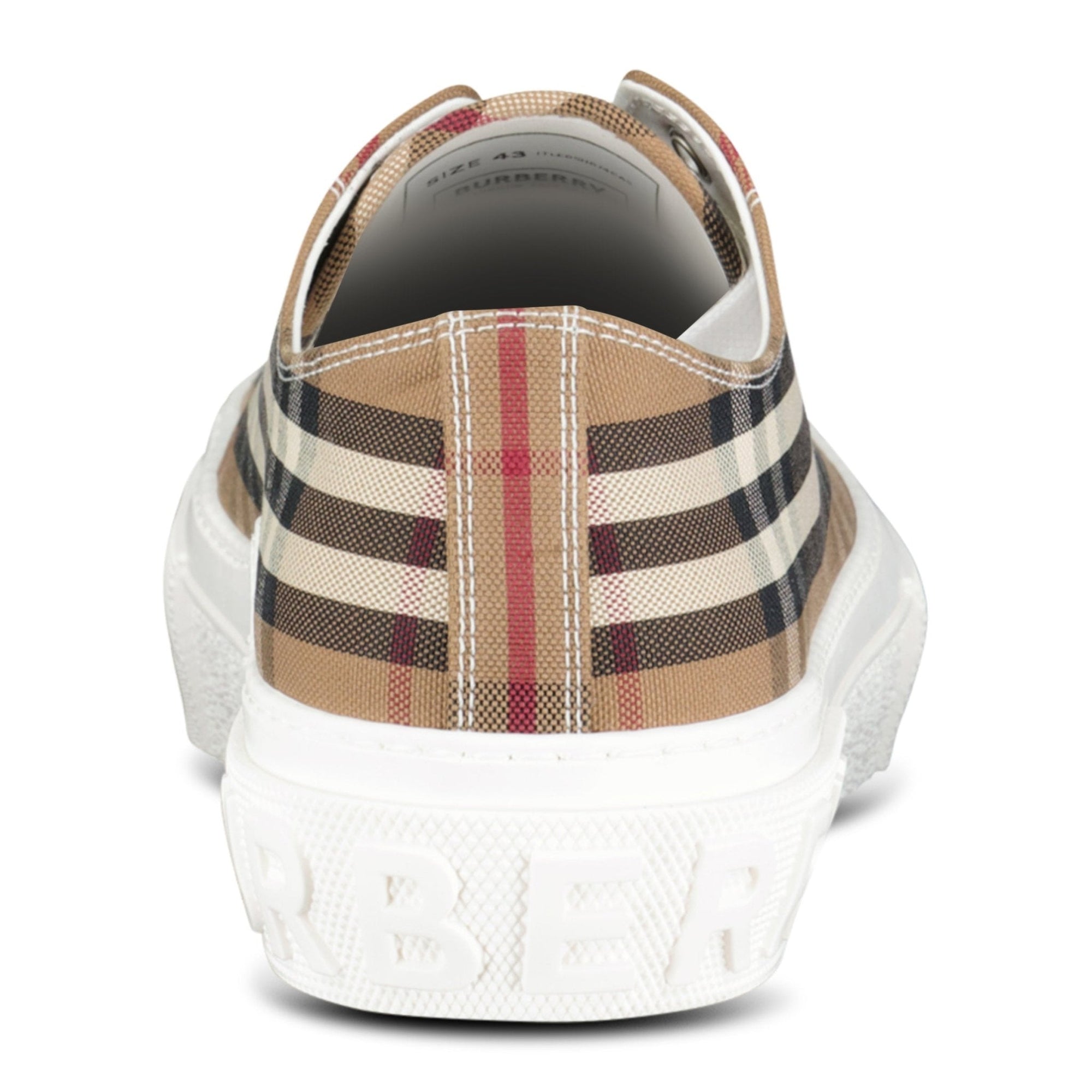 Burberry 'Jack Low' Check Trainers Birch Brown