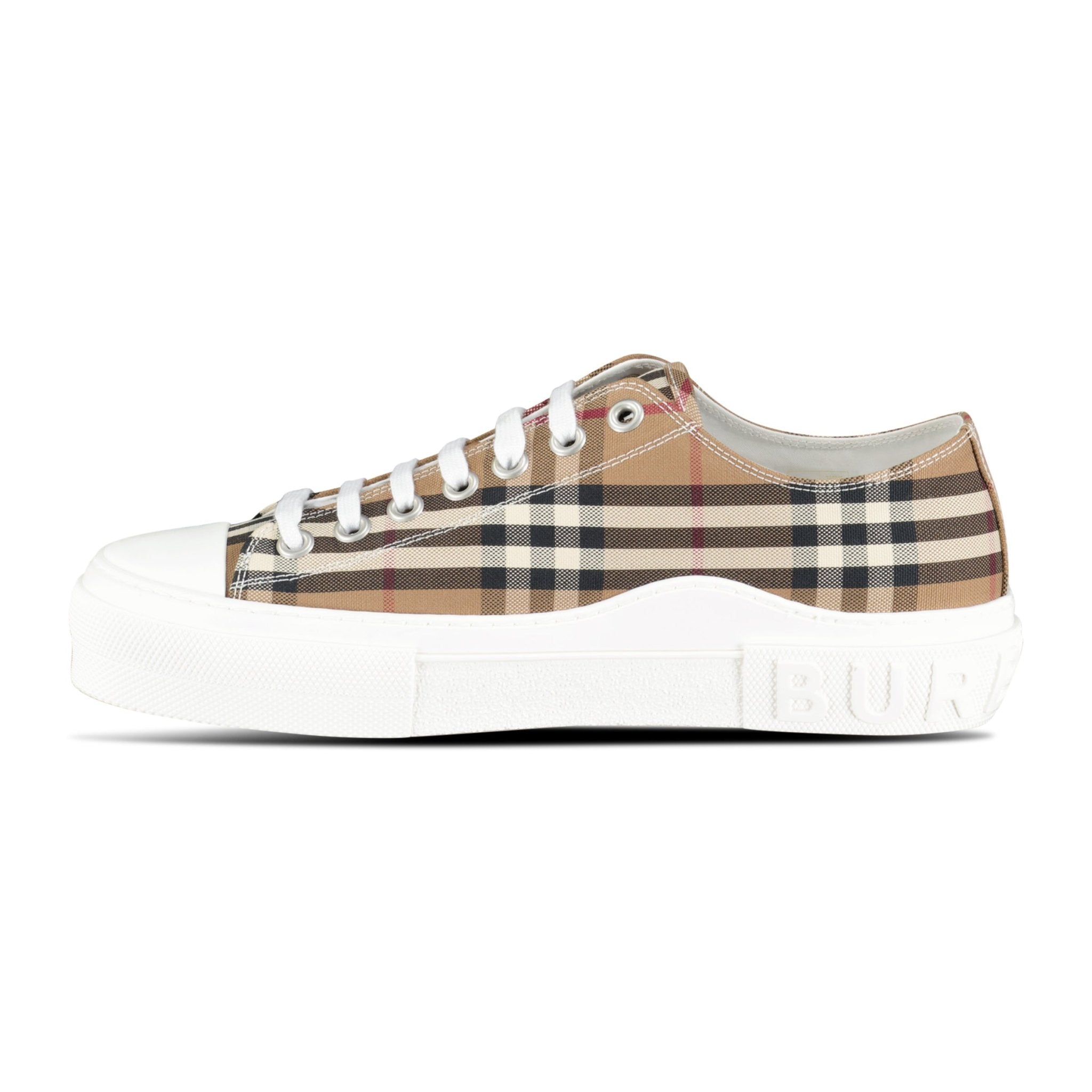 Burberry 'Jack Low' Check Trainers Birch Brown