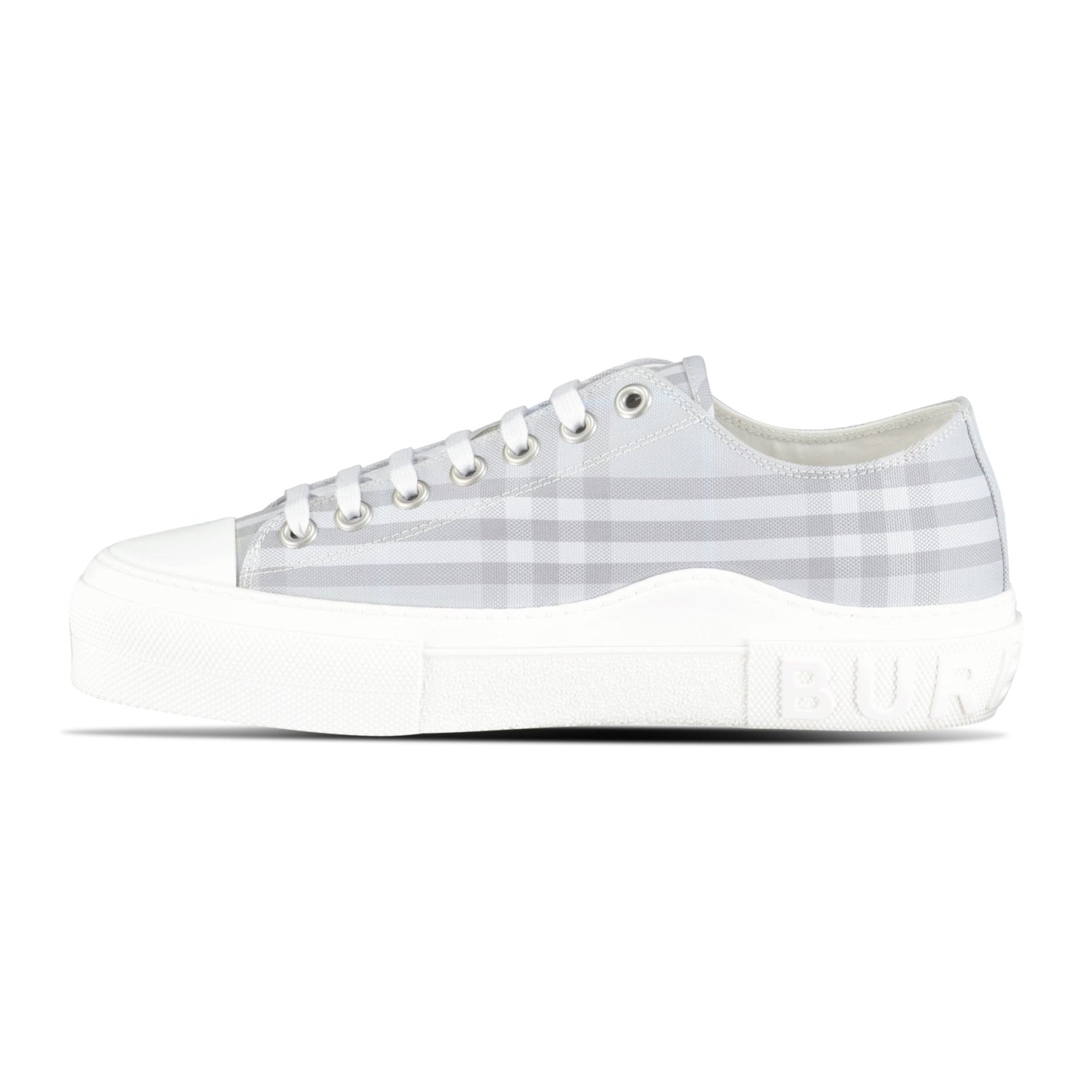 Burberry 'Jack Low' Check Trainers Grey