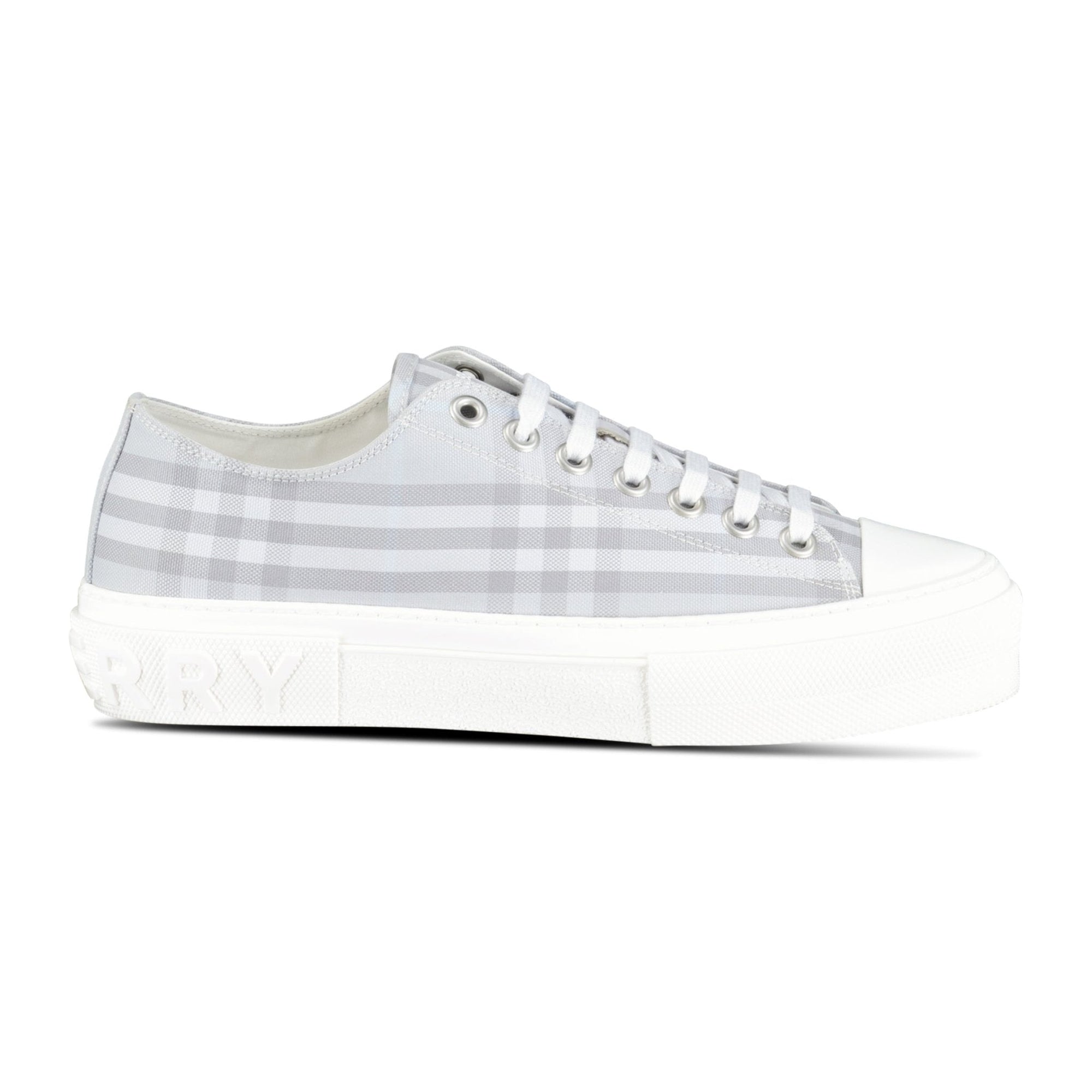 Burberry 'Jack Low' Check Trainers Grey