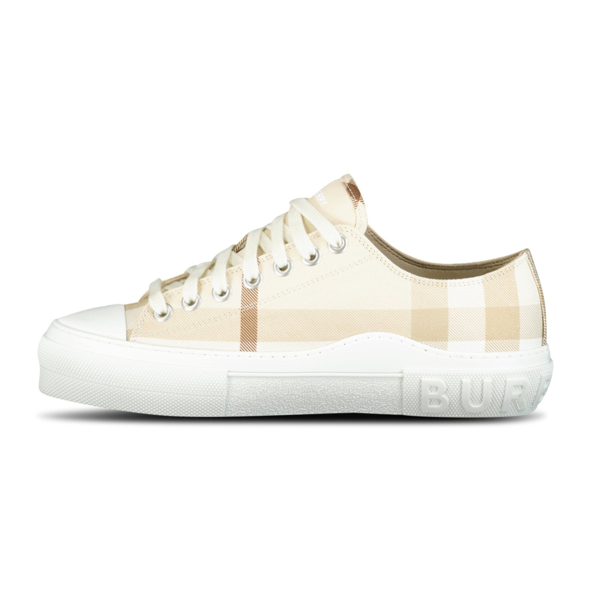 Burberry 'Jack Low' Check Trainers Soft Fawn