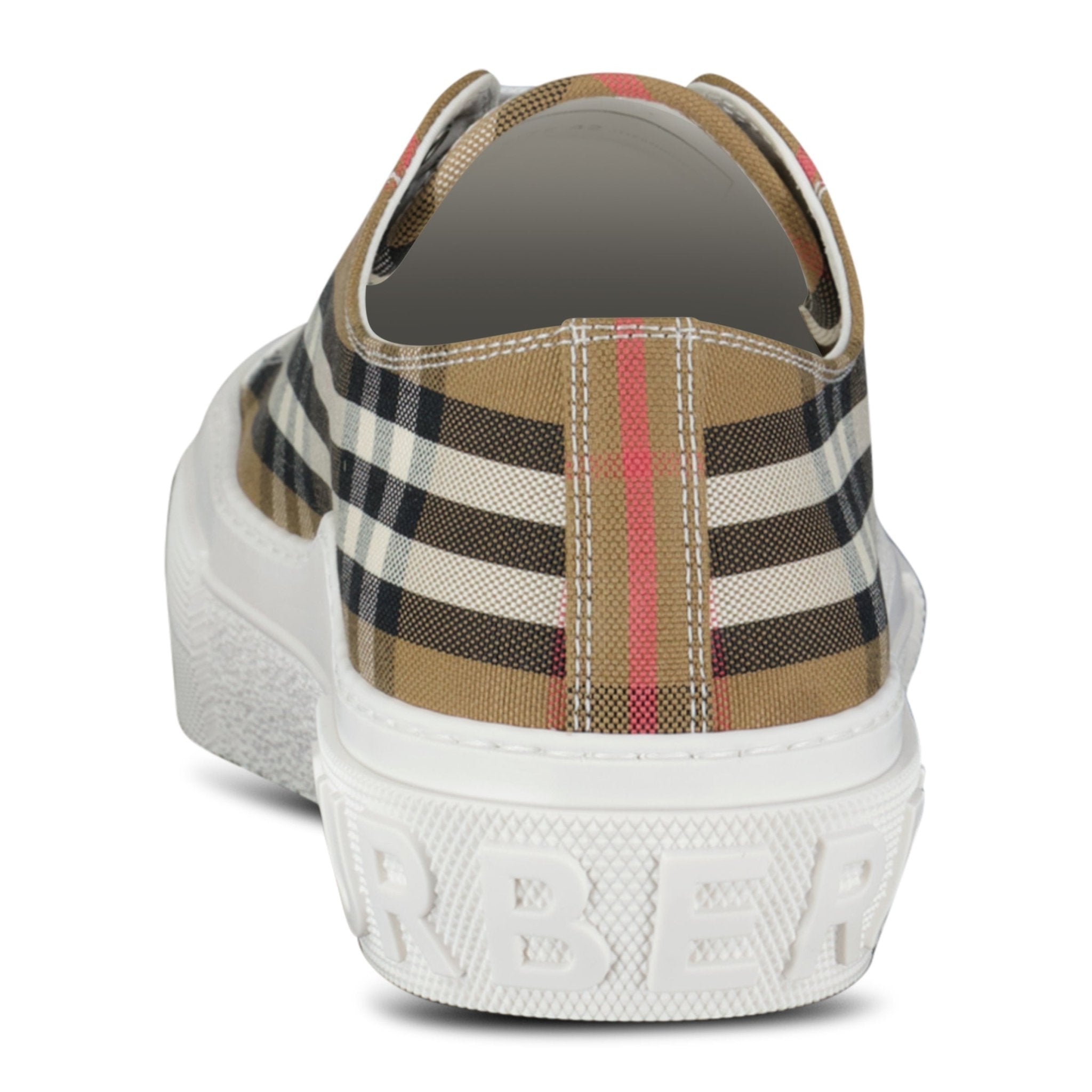 Burberry 'Jack Low' Check Trainers Taupe Brown