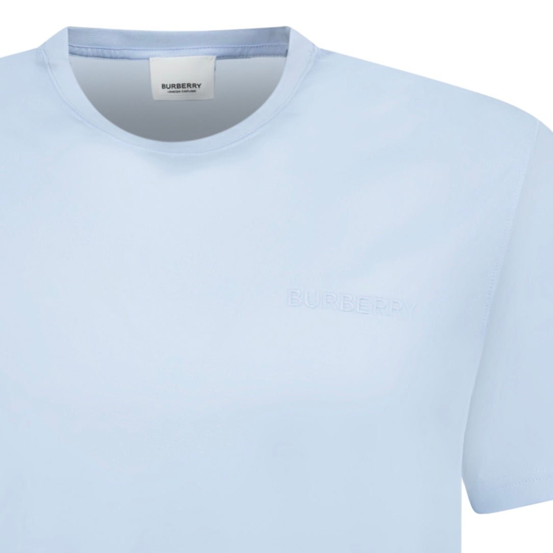 Burberry 'Jenson' Crew Neck Logo T-Shirt Light Blue