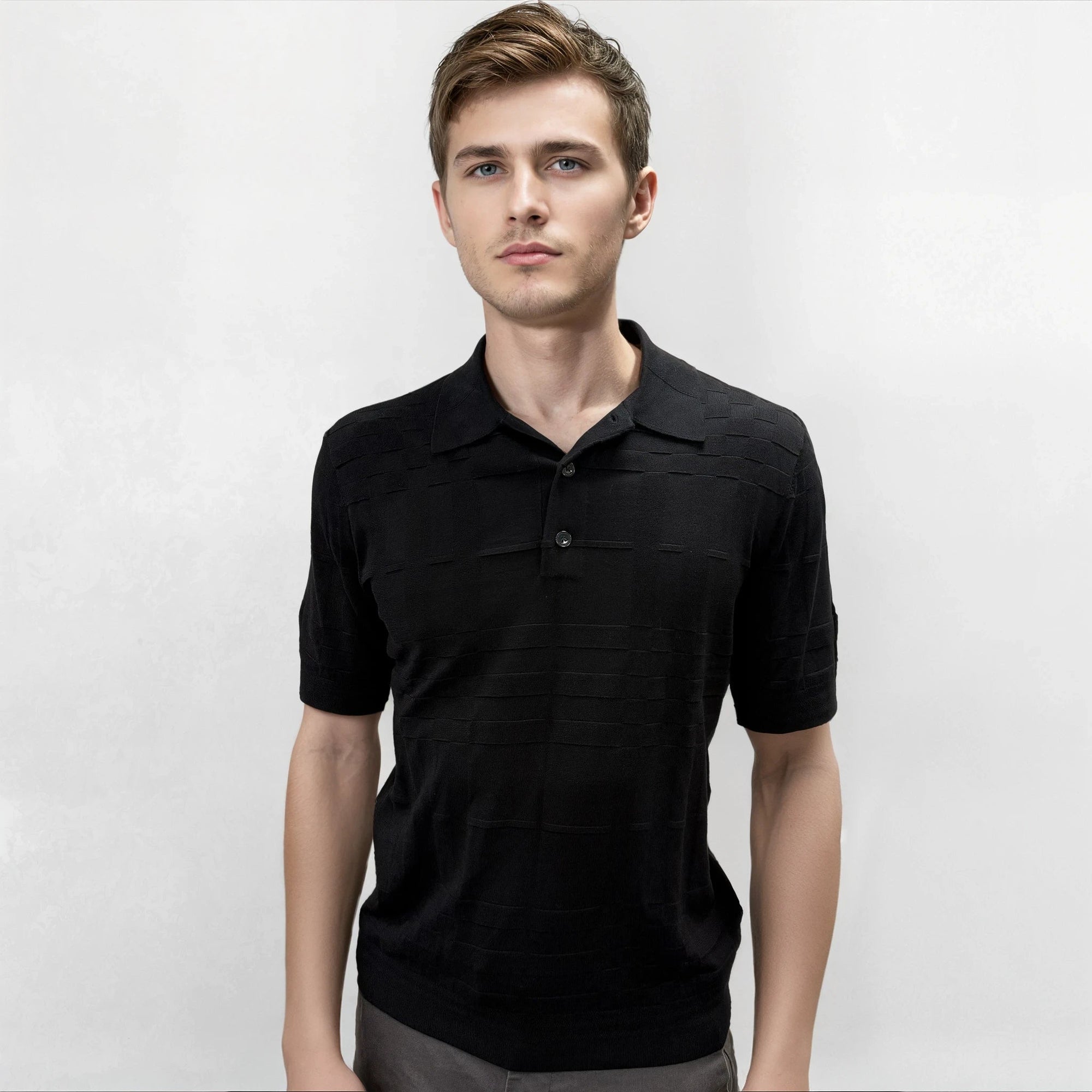 Burberry 'Kieran' Knit Polo-Shirt Black