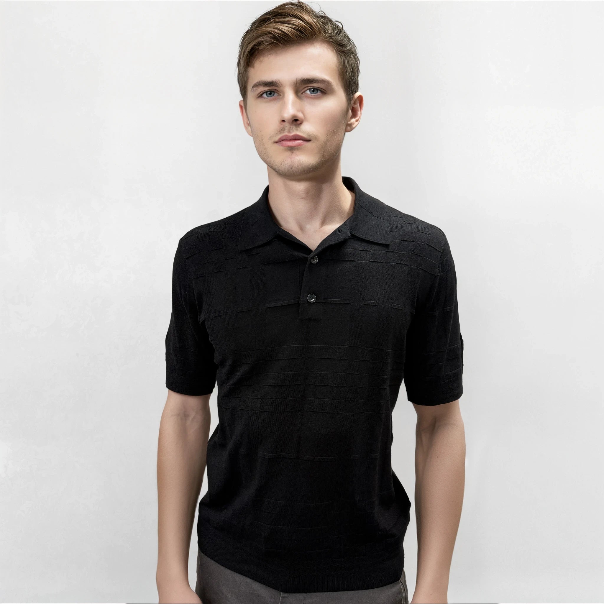 Burberry 'Kieran' Knit Polo-Shirt Black