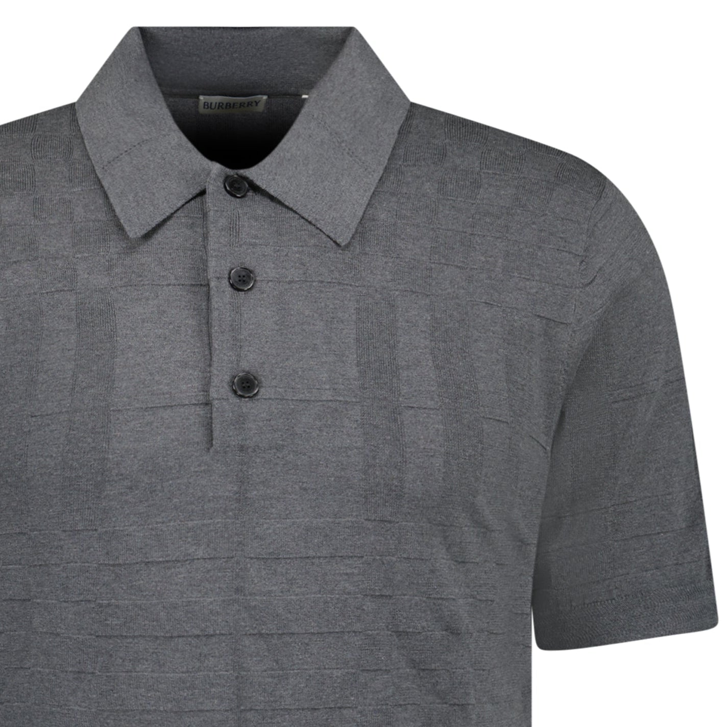 Burberry 'Kieran' Knit Polo-Shirt Grey