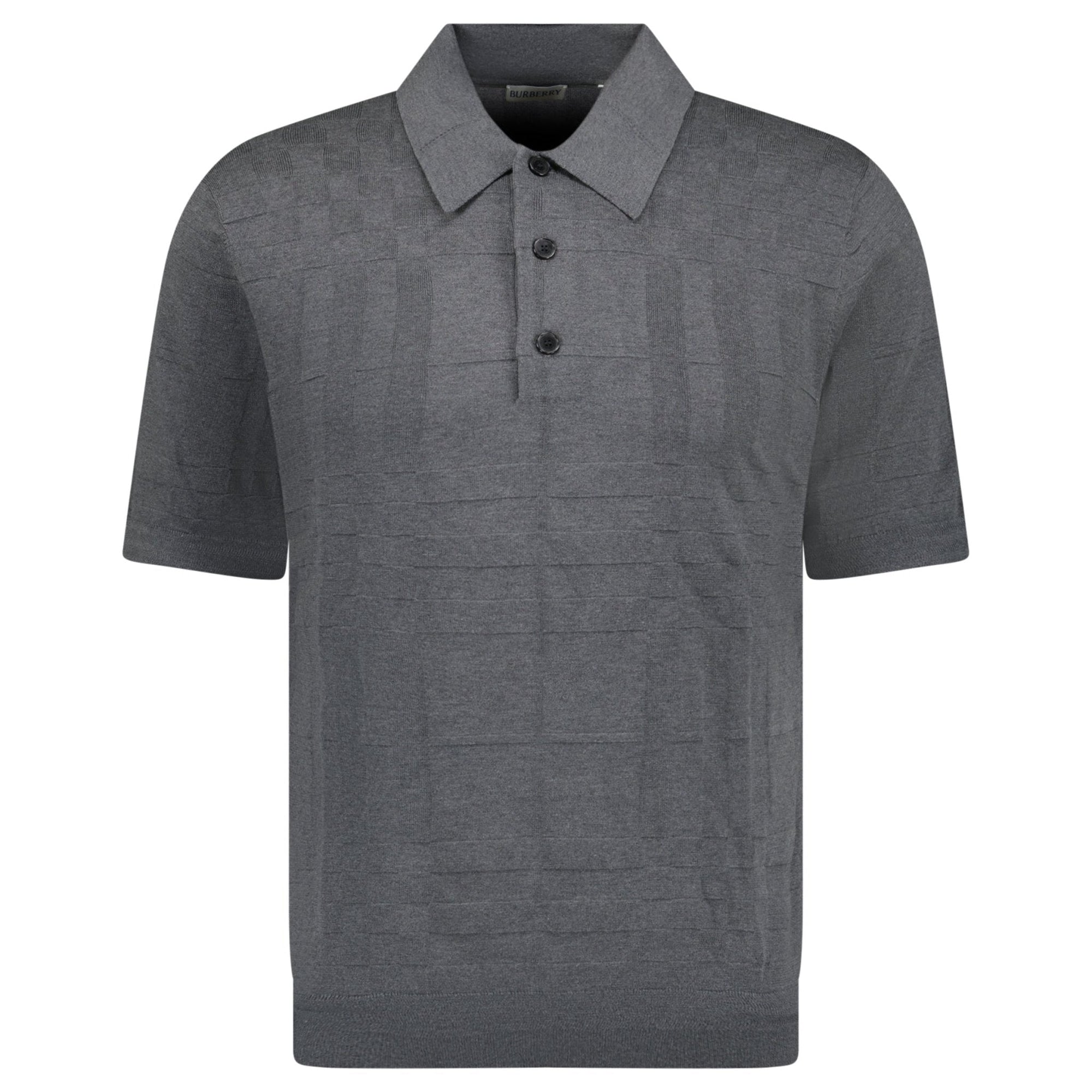 Burberry 'Kieran' Knit Polo-Shirt Grey