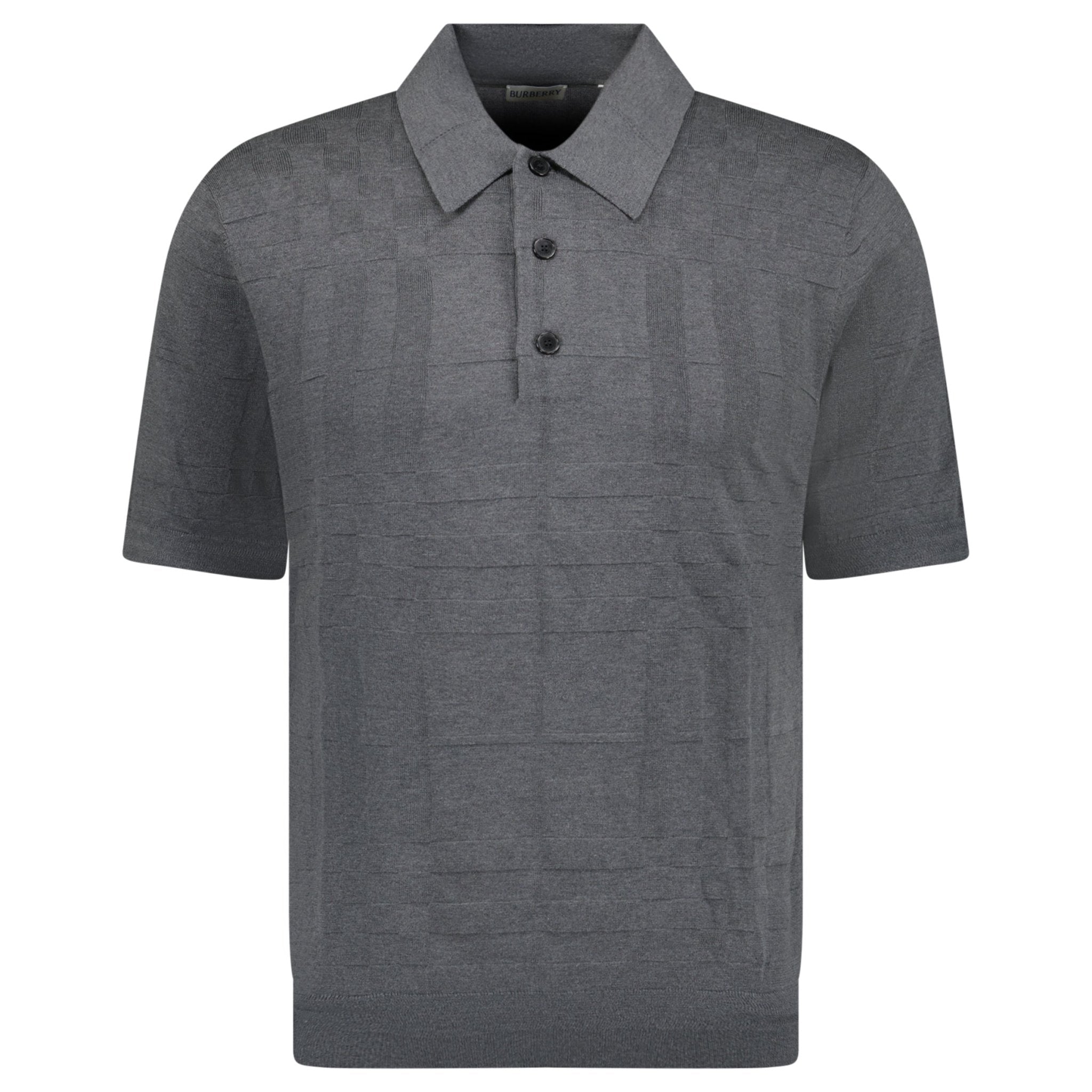 Burberry 'Kieran' Knit Polo-Shirt Grey