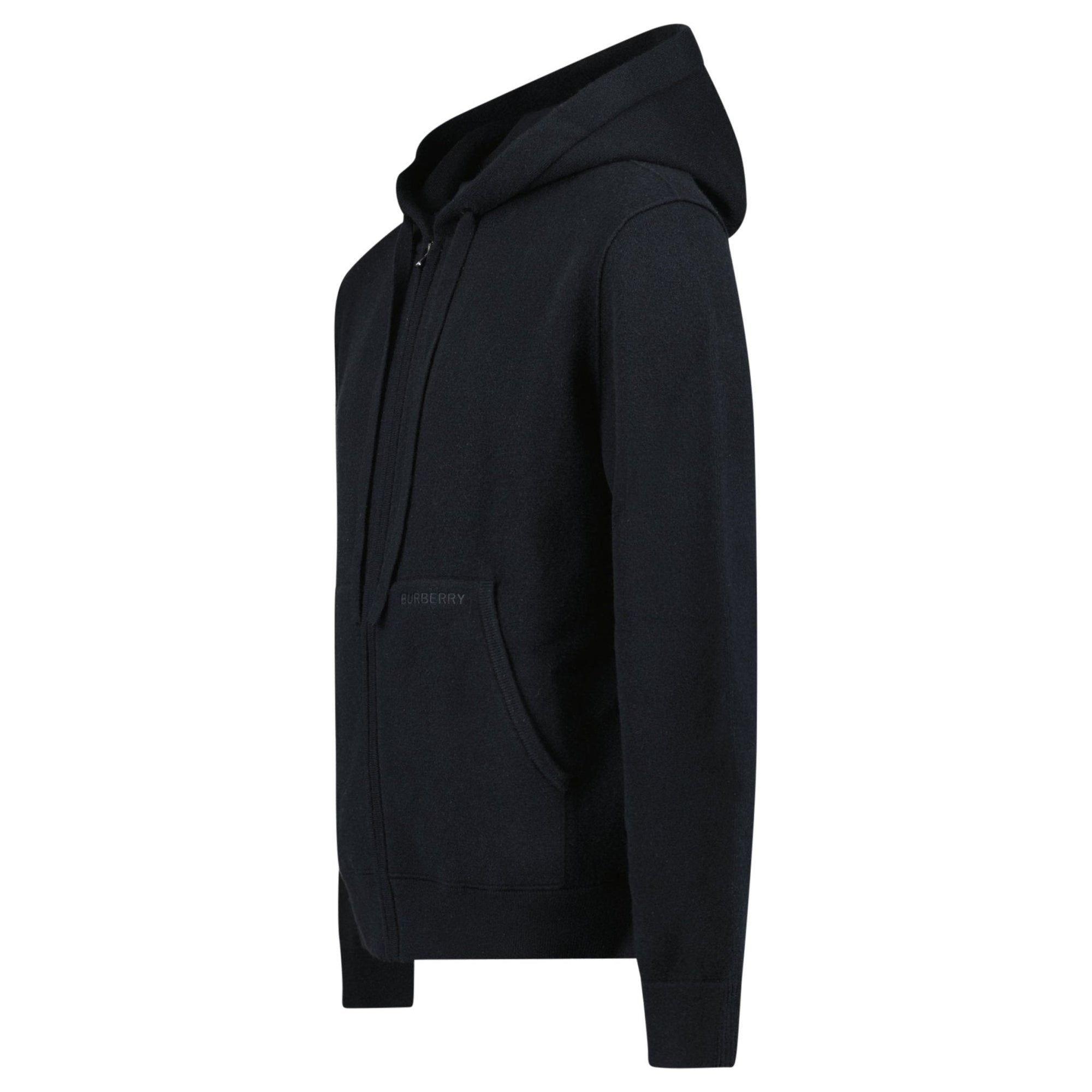 Burberry 'Lindley' Knitted Cashmere Hoodie Black