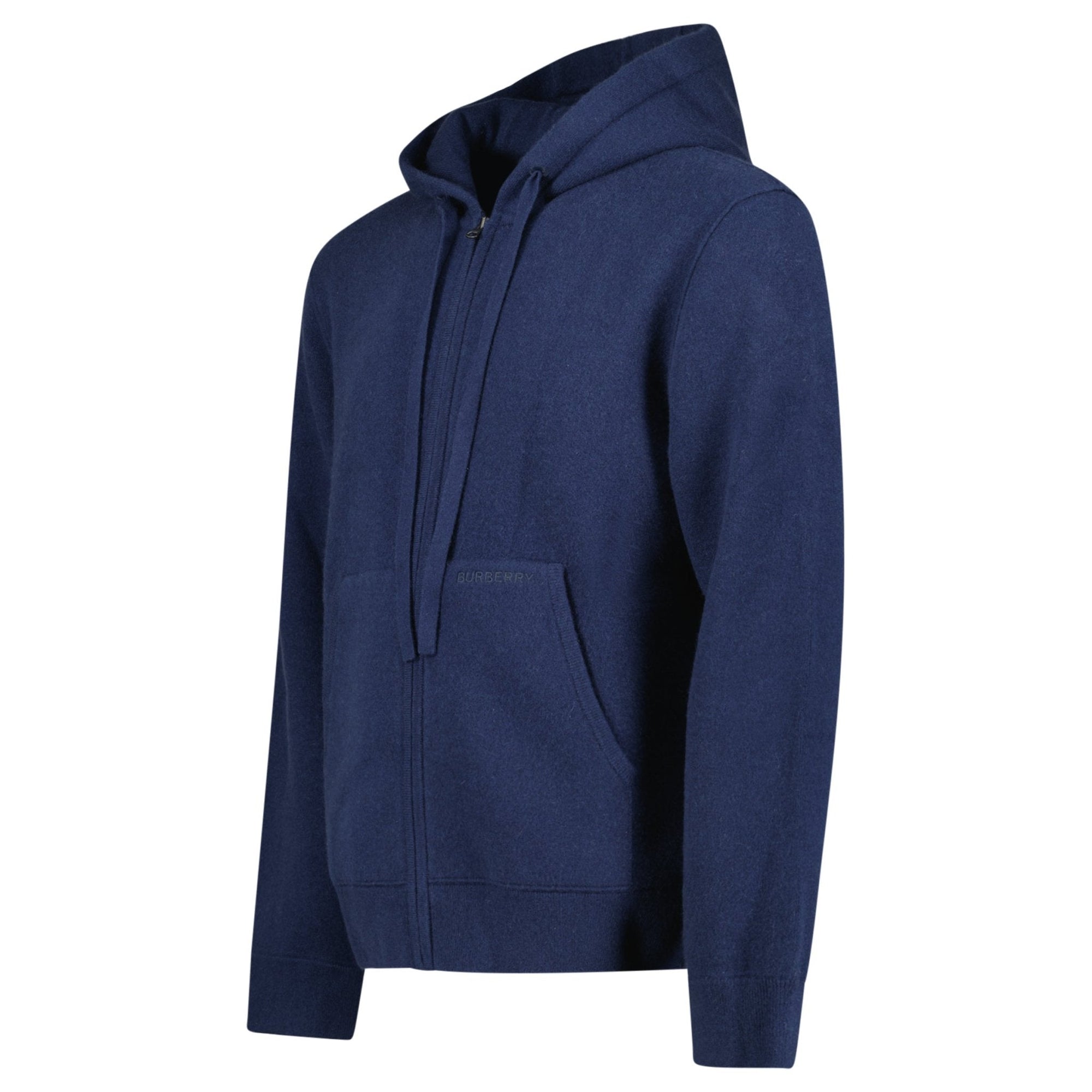 Burberry 'Lindley' Knitted Cashmere Hoodie Navy
