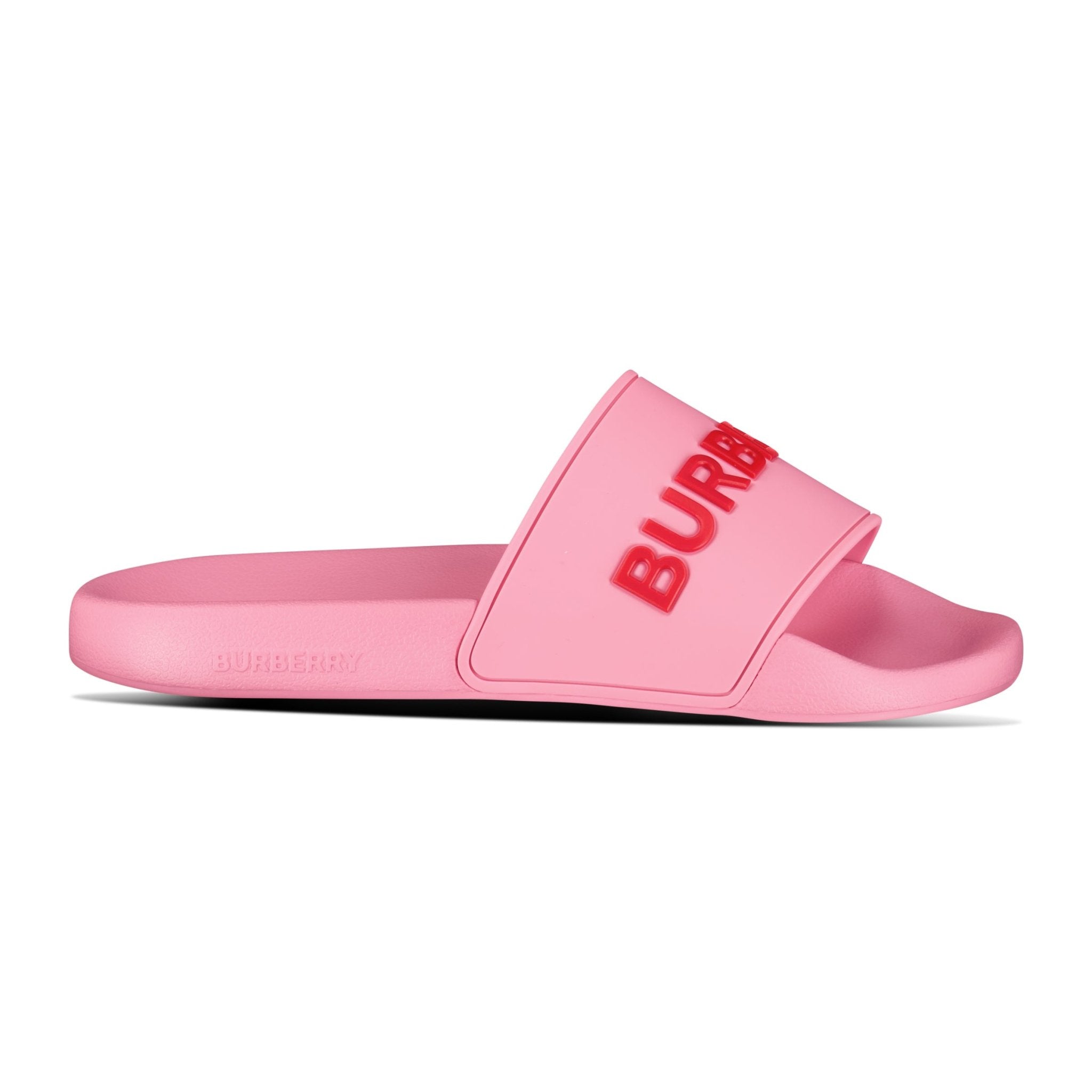 Burberry Logo Tech Furley Sliders Bubblegum Pink