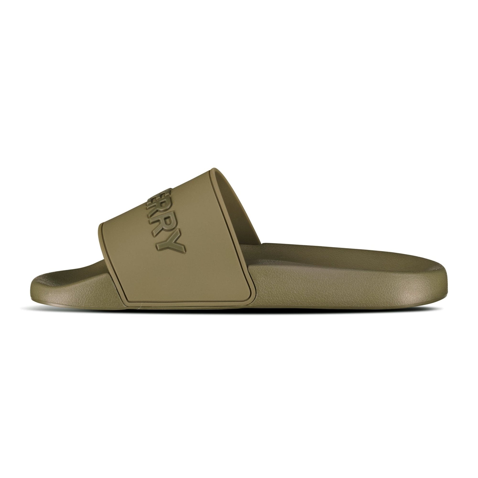 Burberry Logo Tech Furley Sliders Dark Green