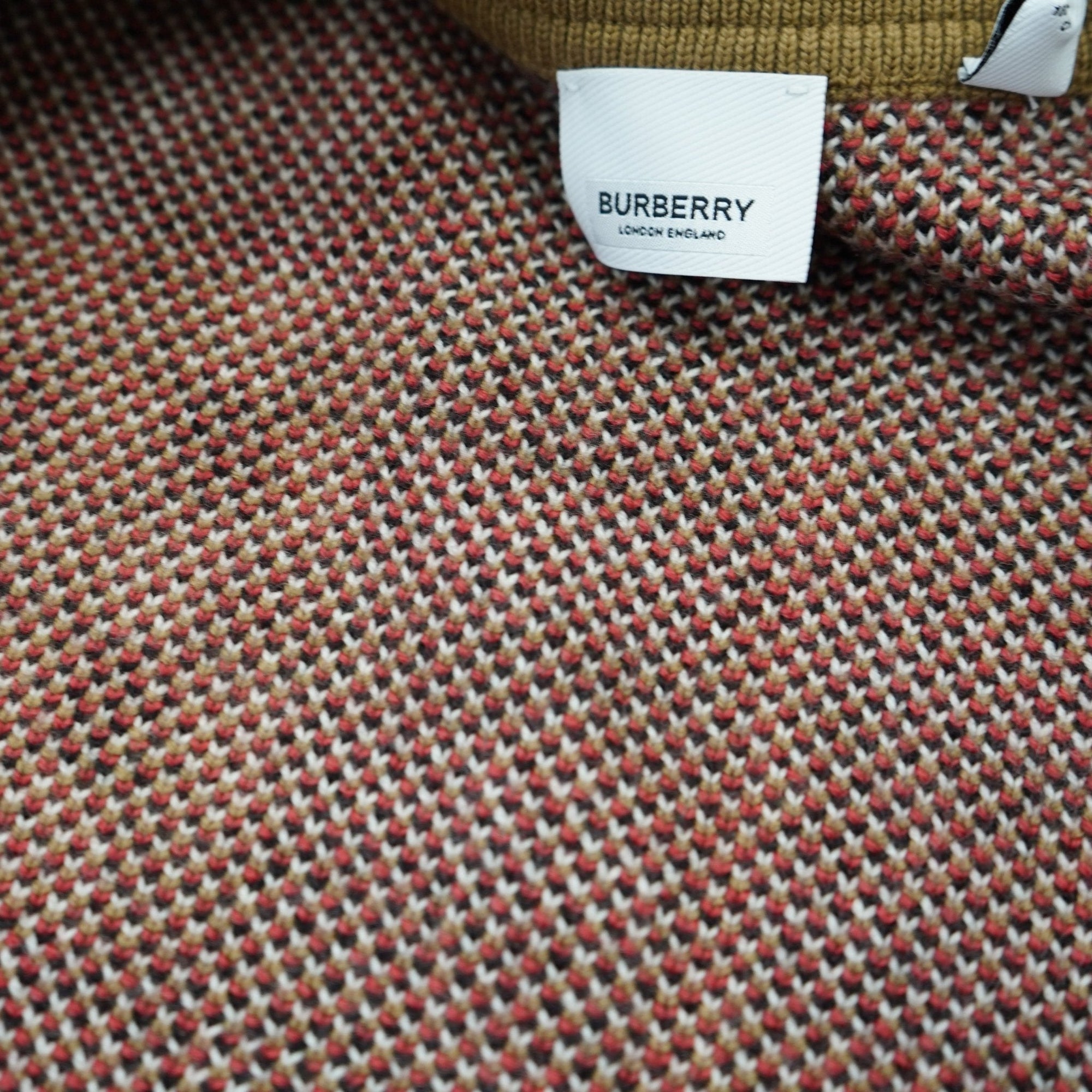 Burberry 'Morland' Knitted Wool Bomber Jacket Taupe Brown