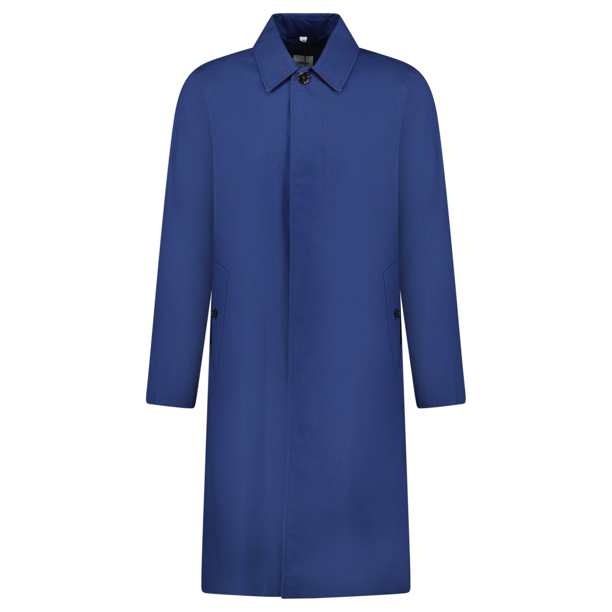 Burberry 'Pennan' Button Up Long Trench Jacket Navy