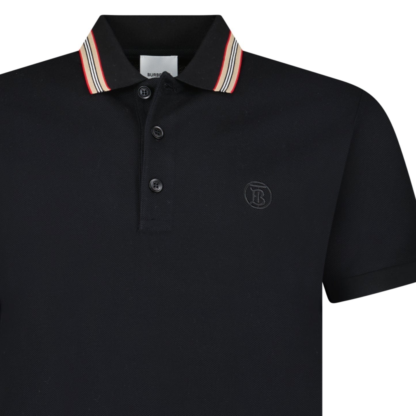 Burberry 'Pierson' TB Collar Polo-Shirt Black