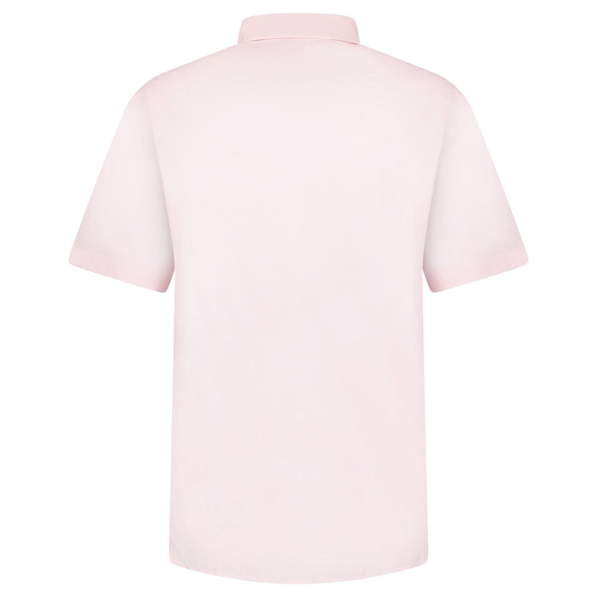 Burberry 'Shefford' Check Placket Short Sleeve Shirt in Pale Pink