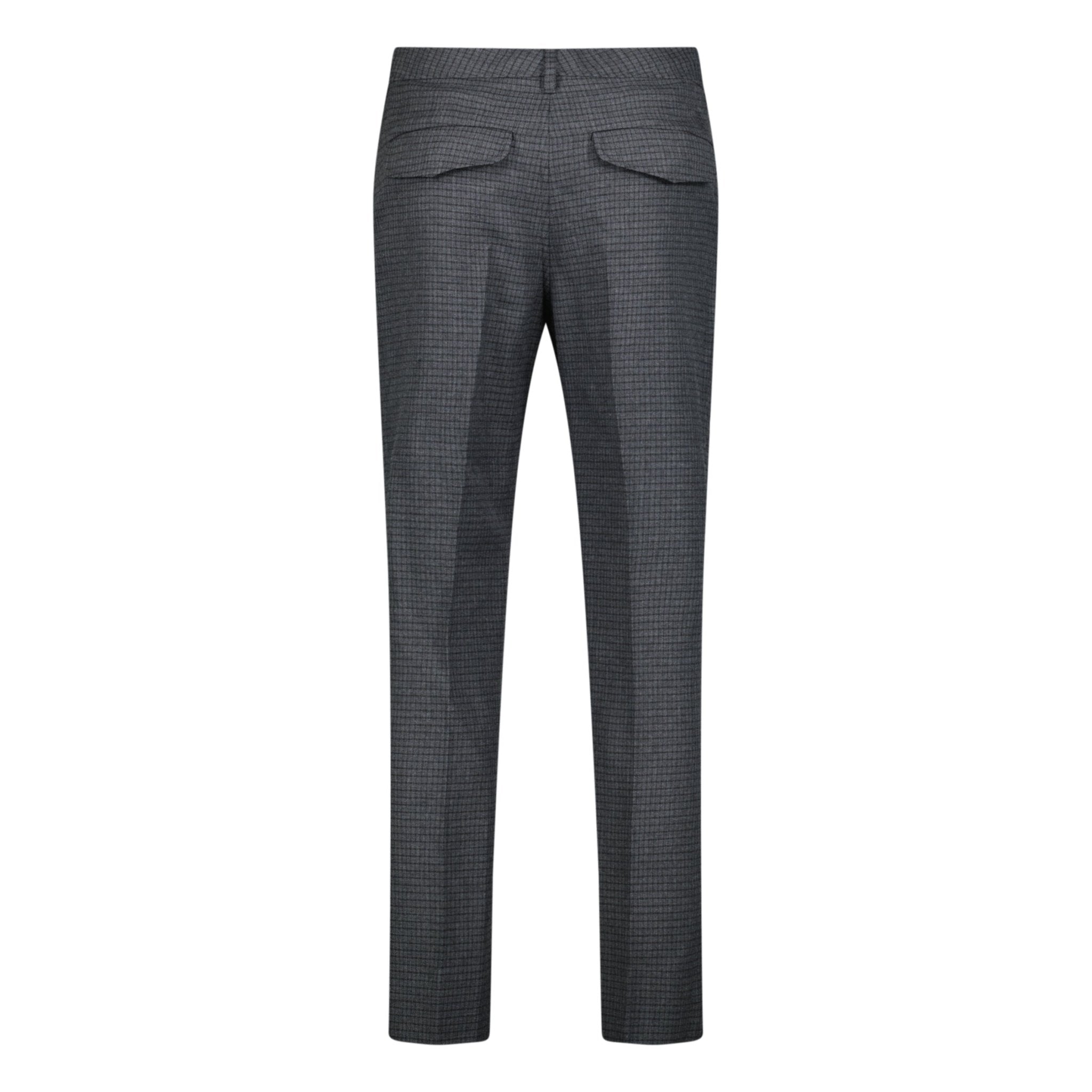 Burberry 'Shilton' Wool Pattern Trousers Charcoal