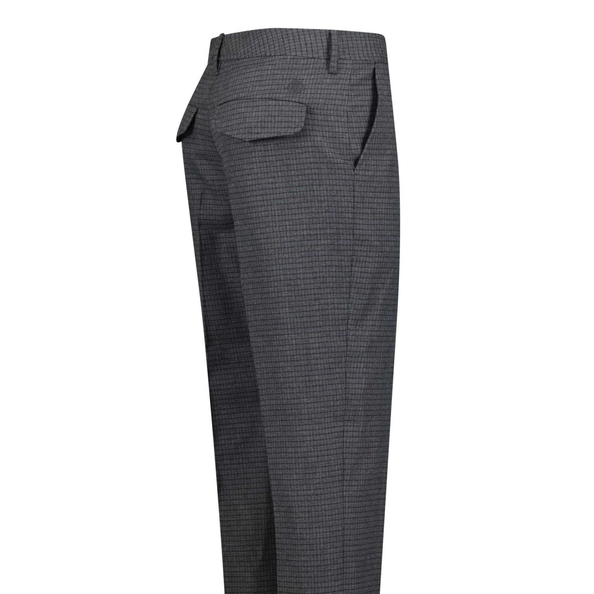 Burberry 'Shilton' Wool Pattern Trousers Charcoal